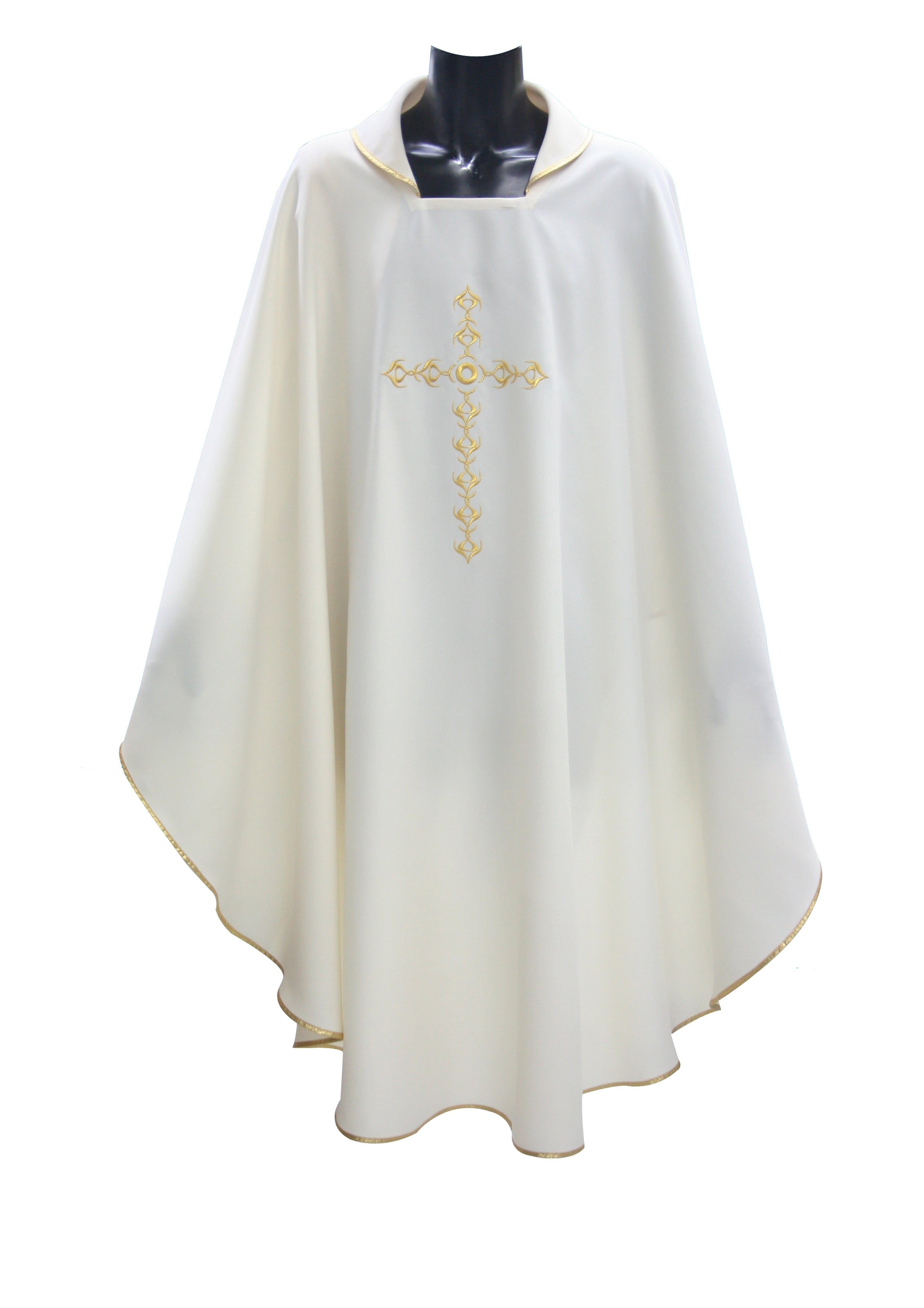 Casula da Sacerdote Design semplice Ricamo Croce oro