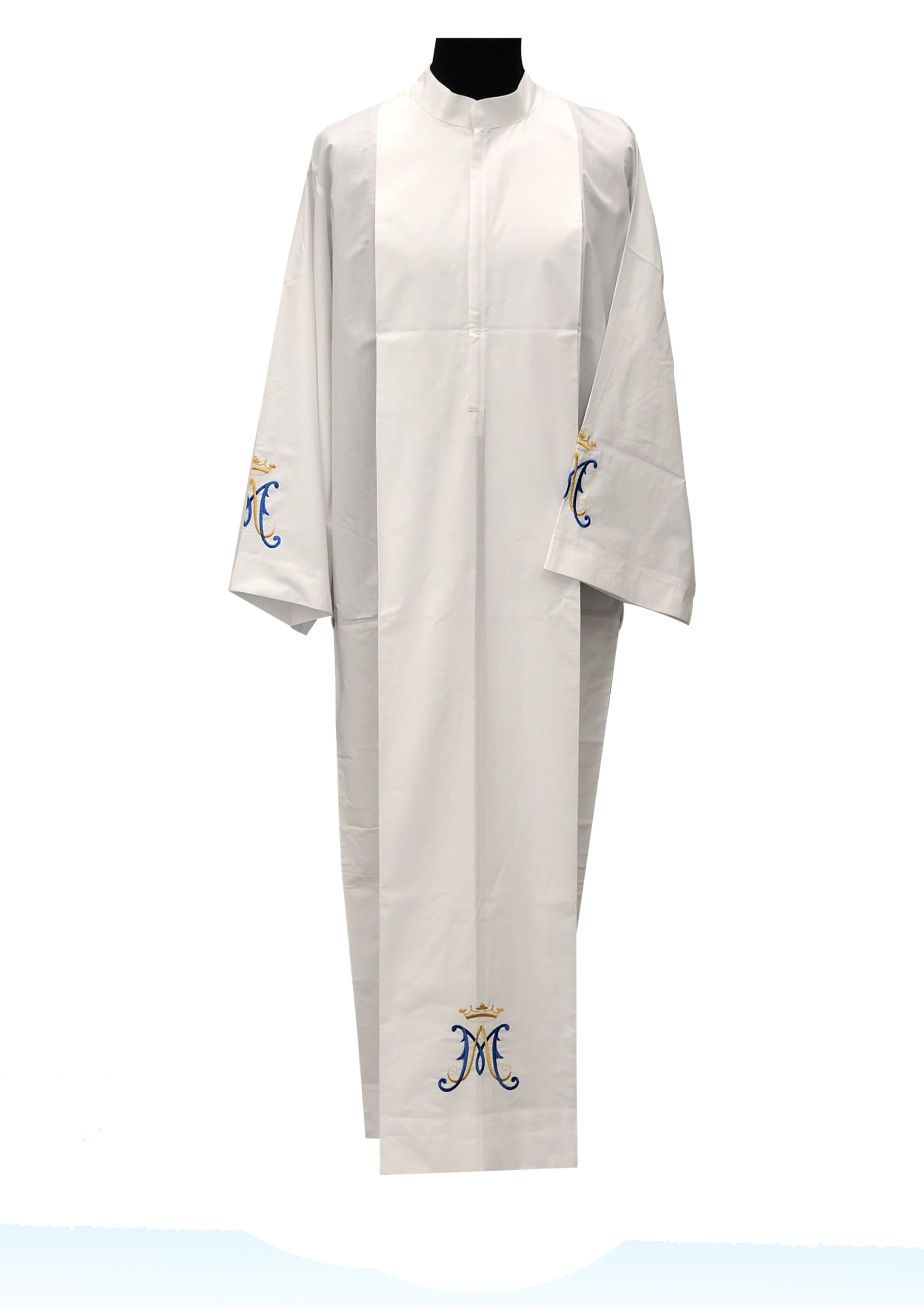 Camice da prete mariano con monogramma Collo Coreano