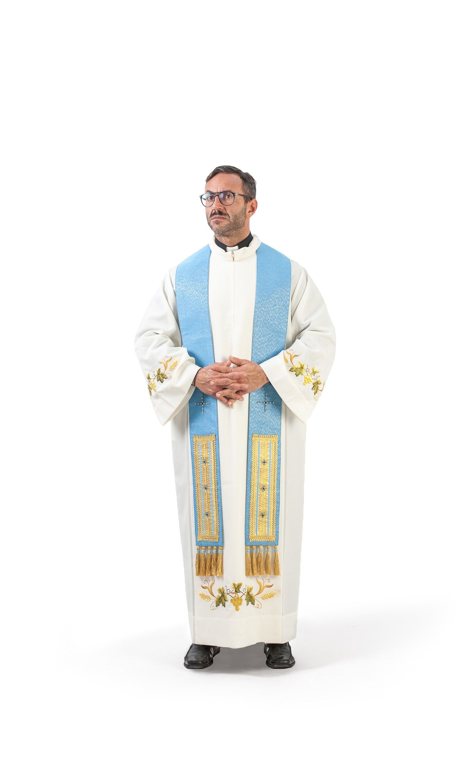 Stola per Sacerdote Mariana con Inserti in Oro