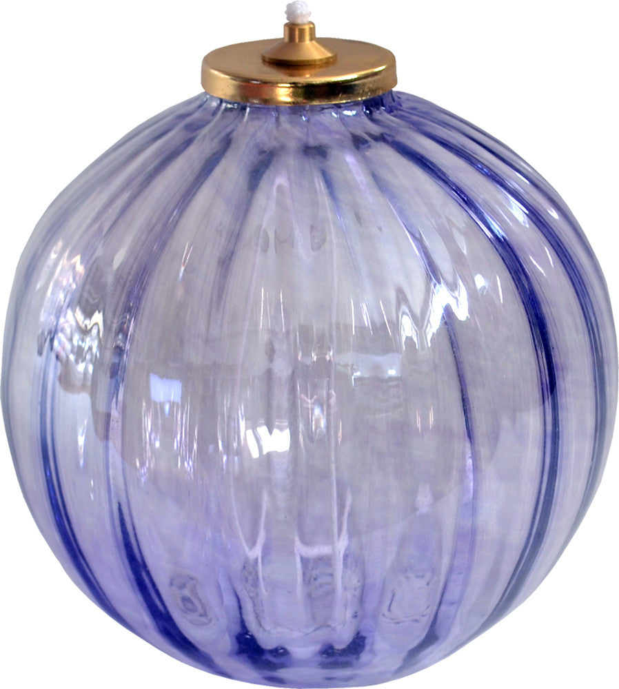 Lampada in vetro media colorata per cera liquida (Altezza 12 x 11 cm)