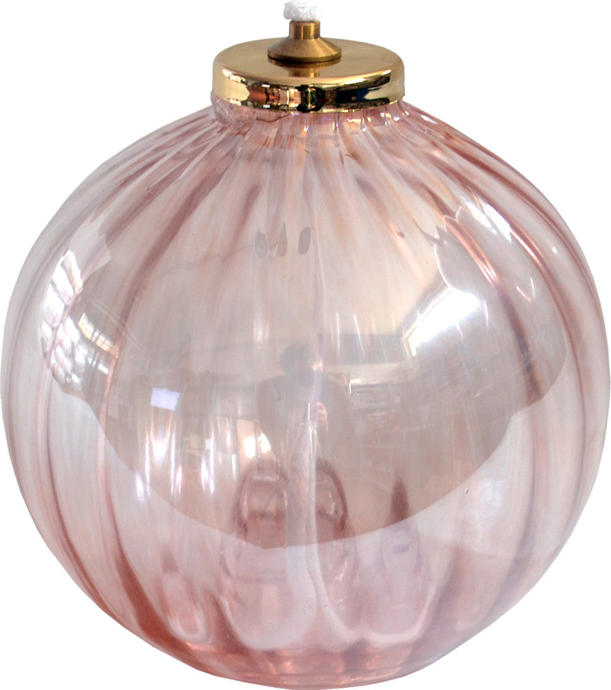 Lampada in vetro media colorata per cera liquida (Altezza 12 x 11 cm)