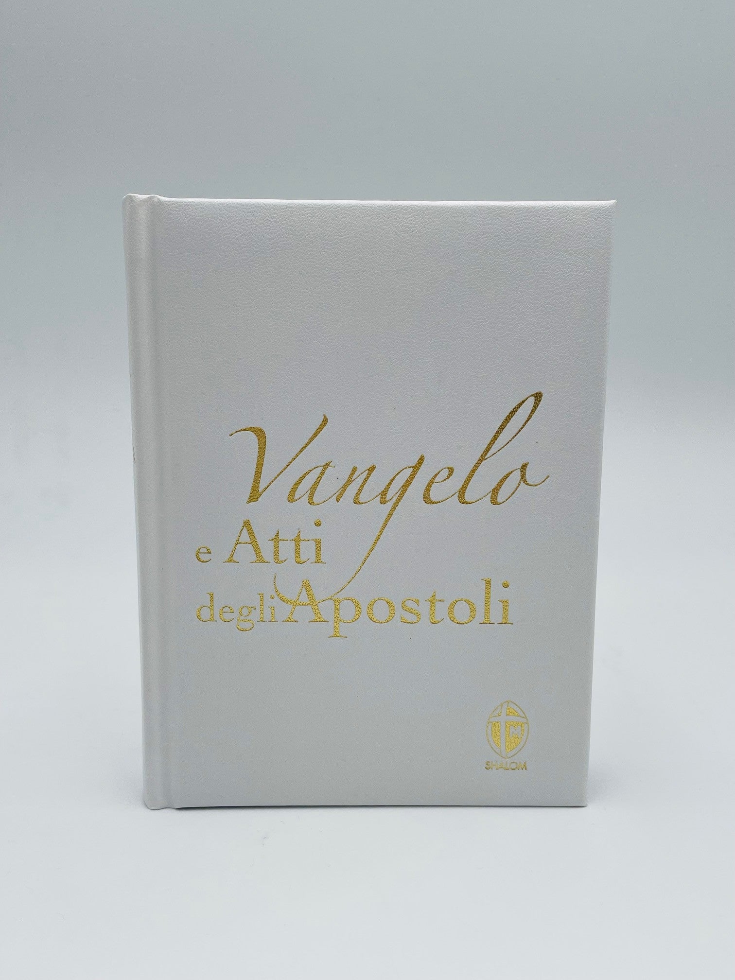 Vangelo e Atti degli Apostoli in ecopelle bianco