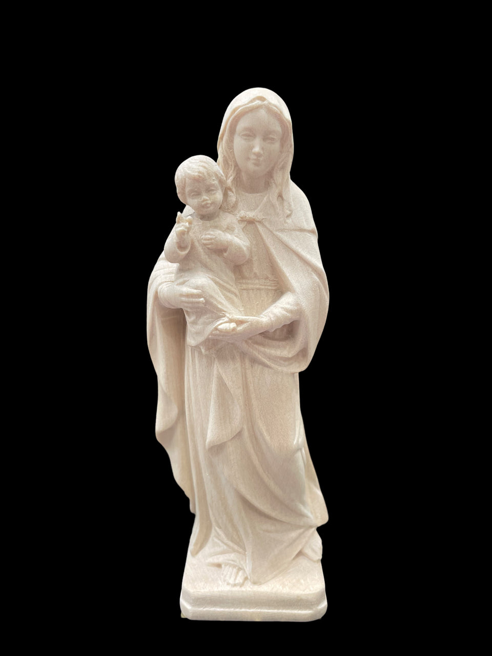 Statua in legno naturale Madonna della Speranza