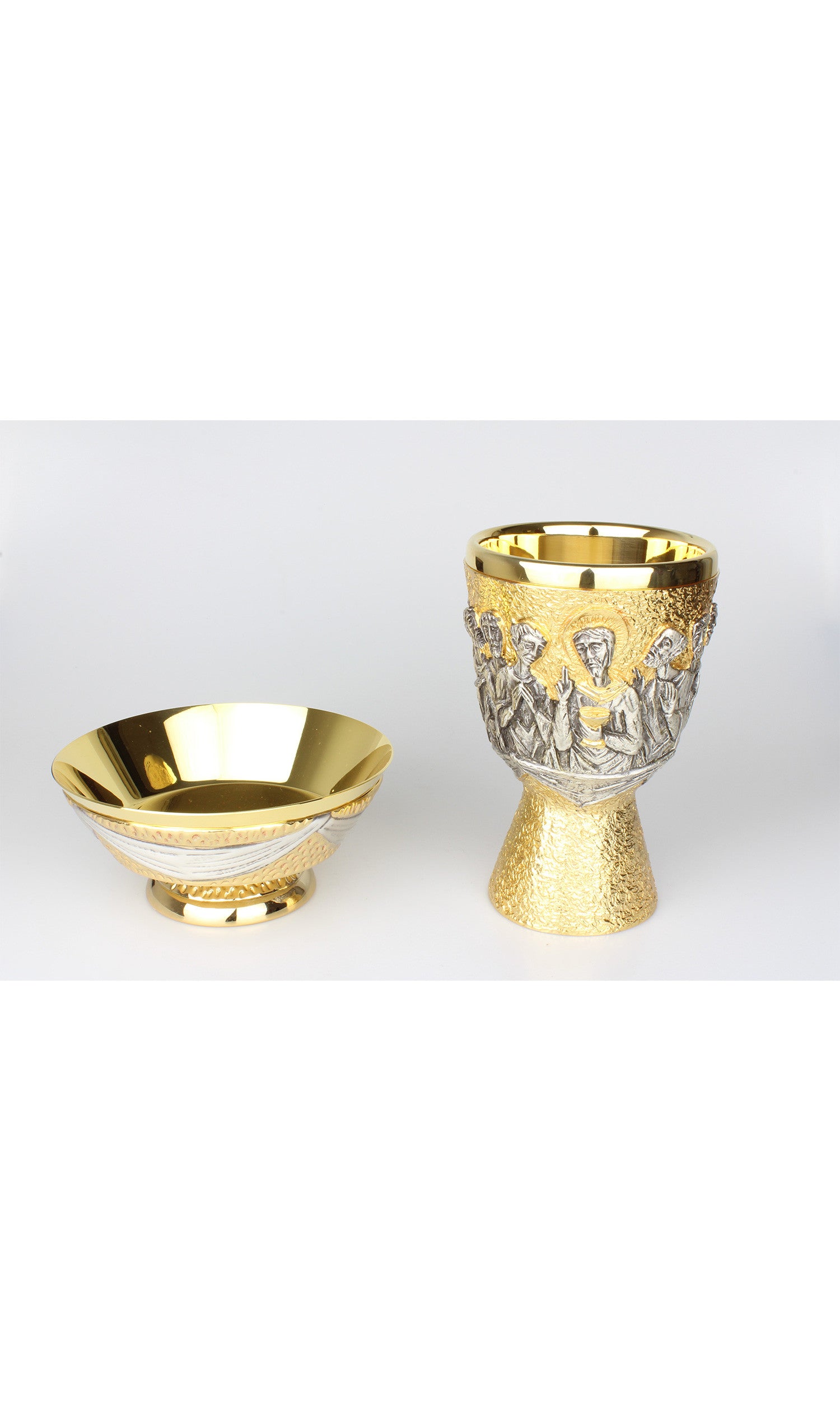 Prezioso Calice "Apostoli" in fusione "a cera persa" Colore oro