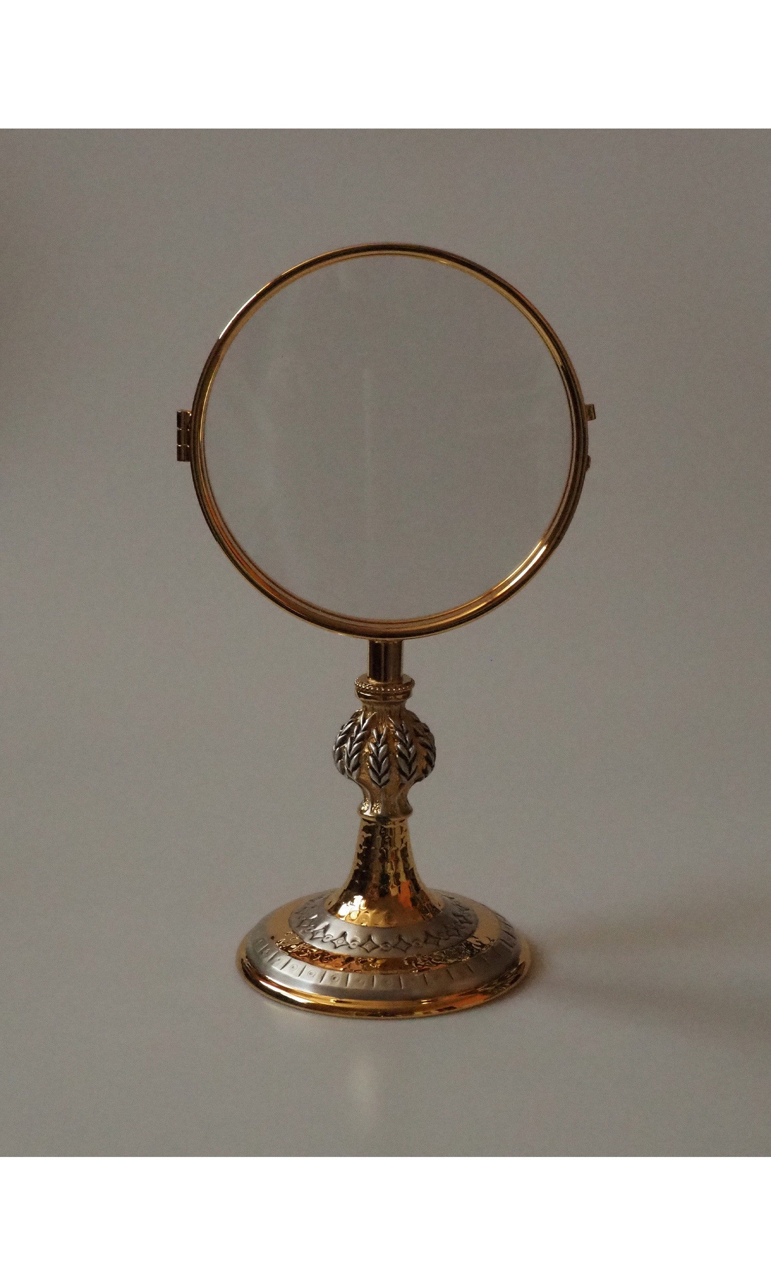 Teca "Spighe" in Oro con Greca Decorativa in Argento