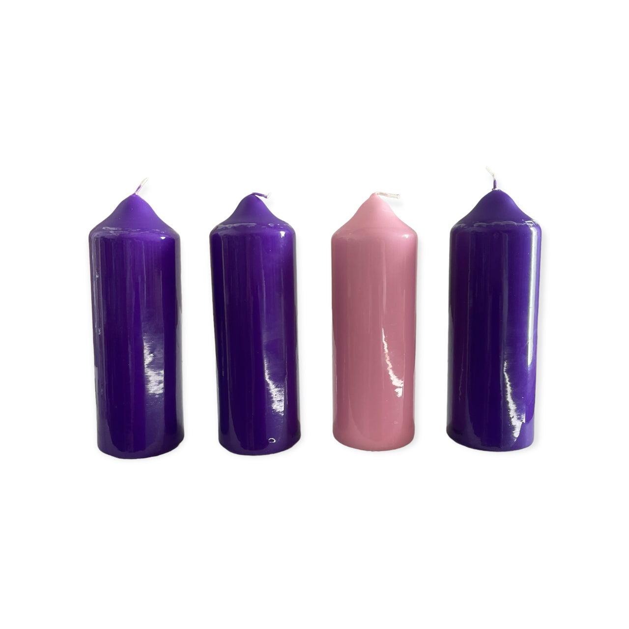 Kit candele Avvento 7x20 viola e rosa