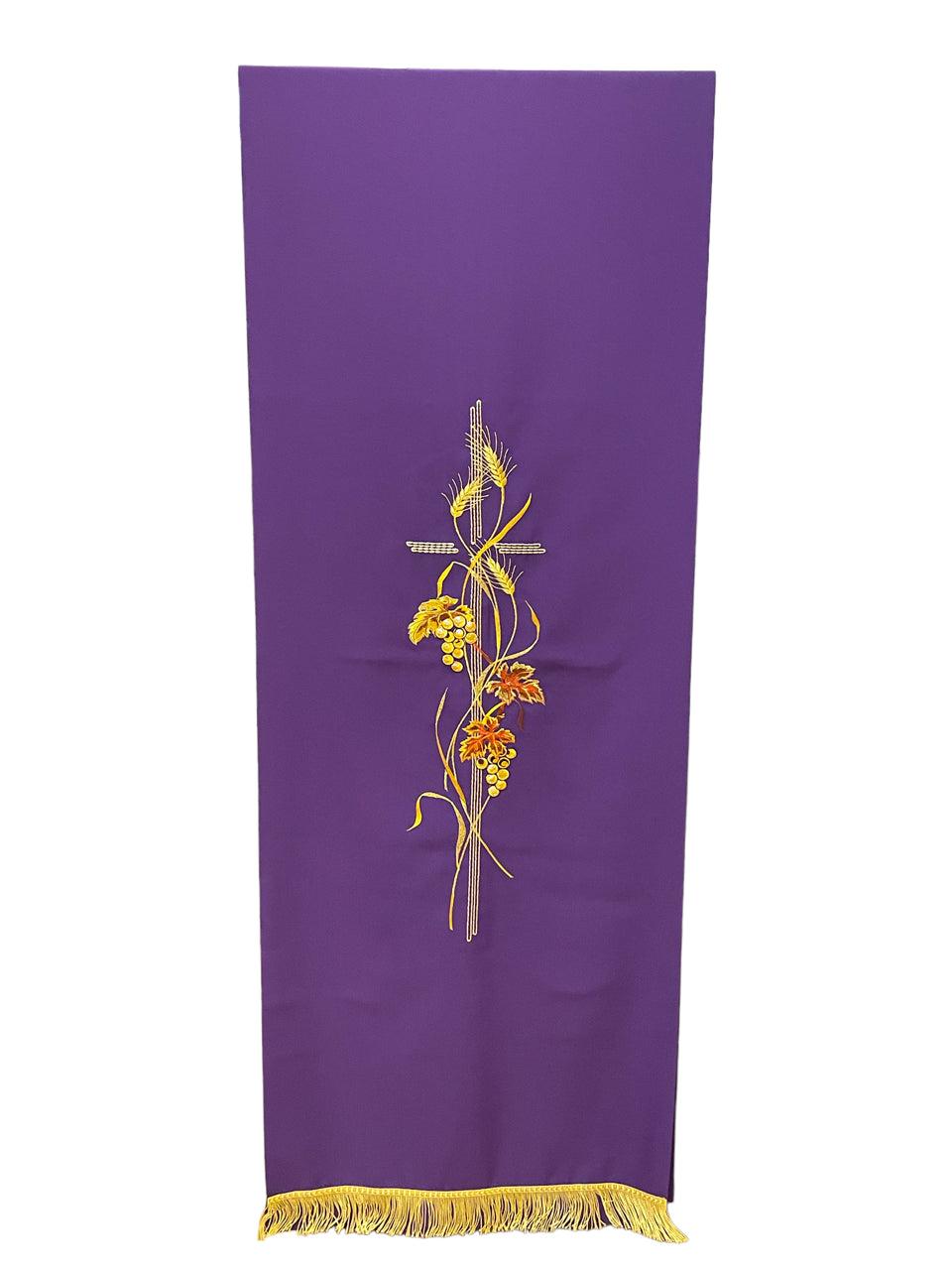 Coprileggio Liturgico con Croce Grano ed Uva (Colori Liturgici Disponibili)