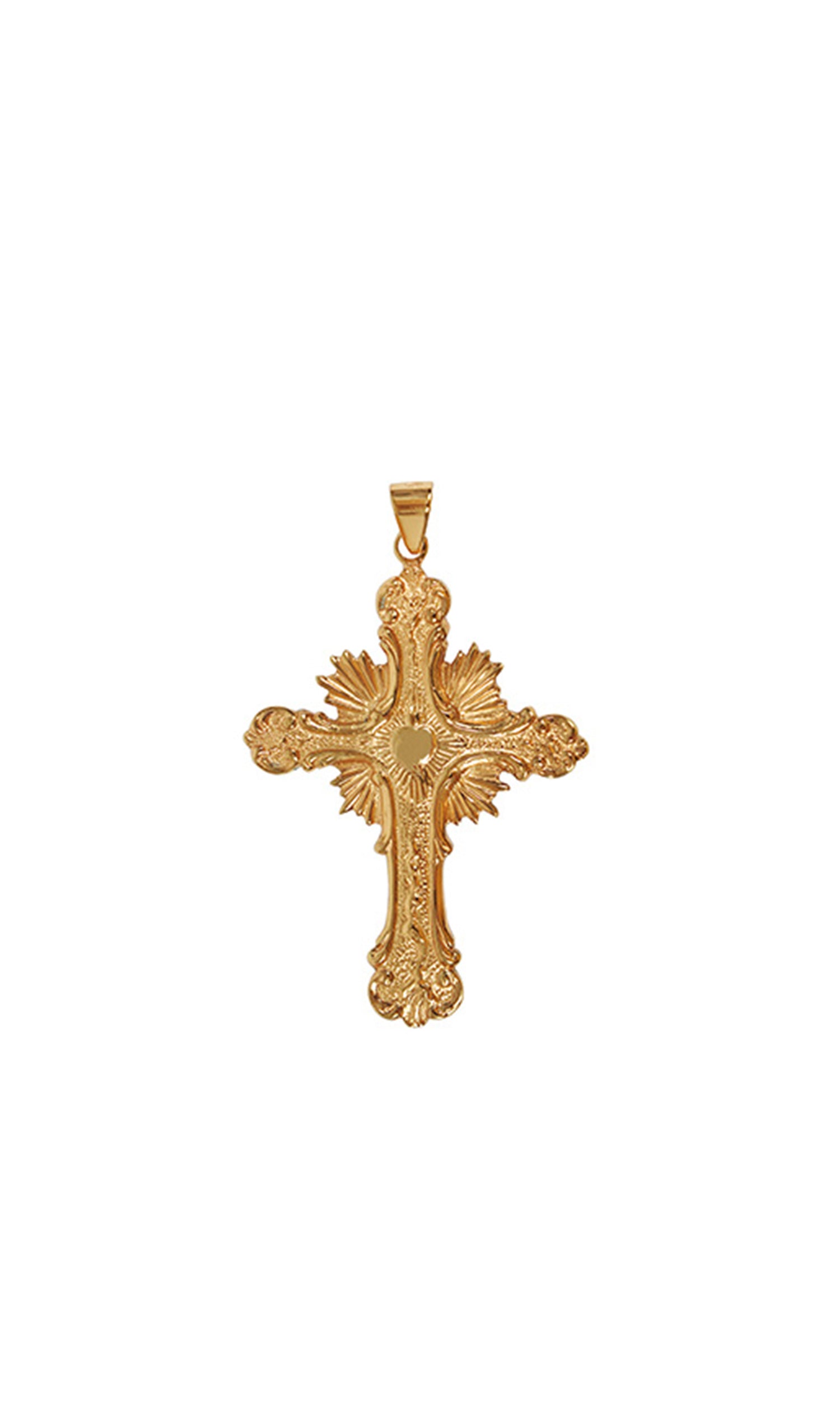Croce pettorale sacra Barocca in finitura Dorata Altezza 10 cm