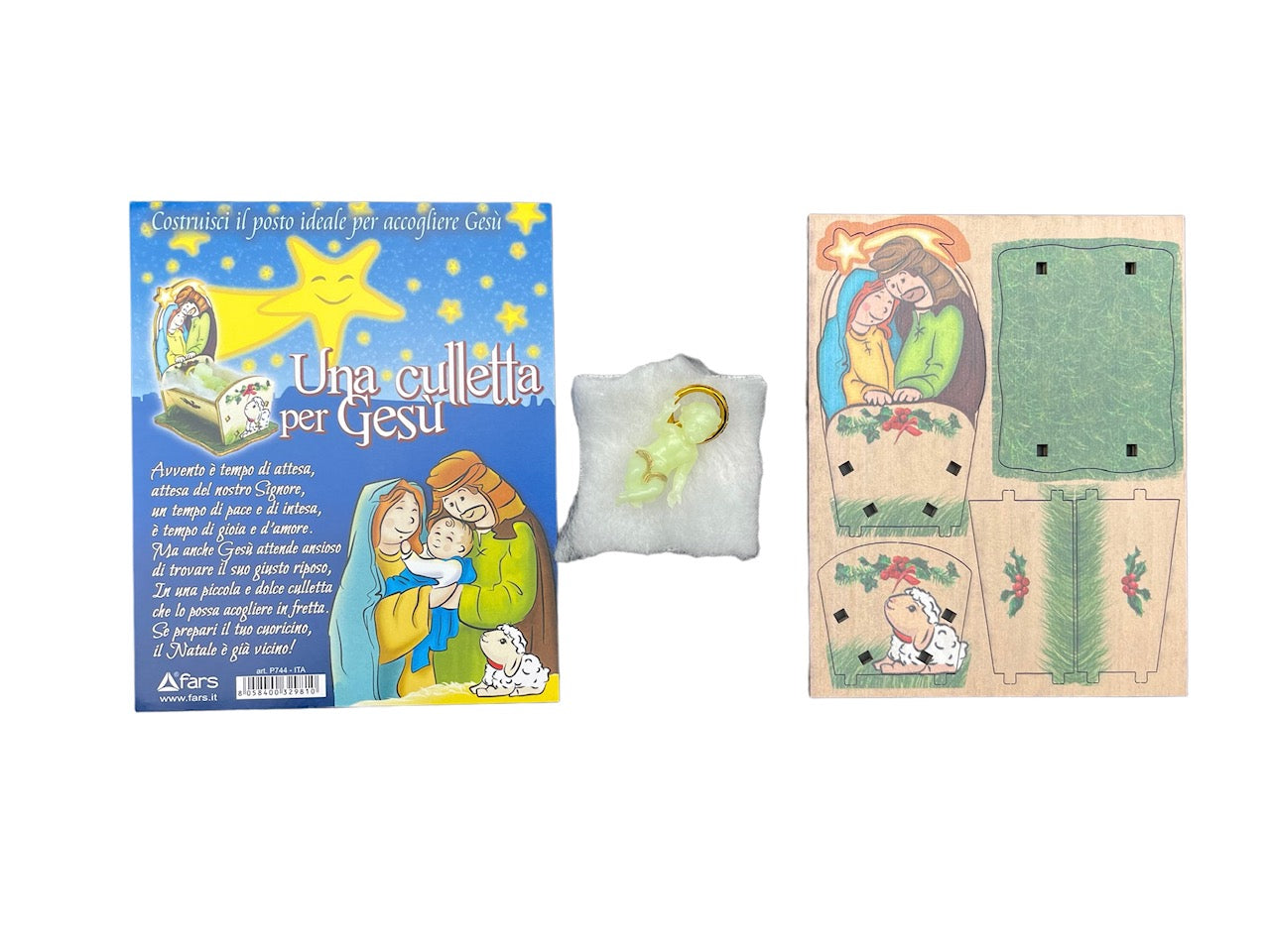 Gesù Bambino con Culla da Costruire