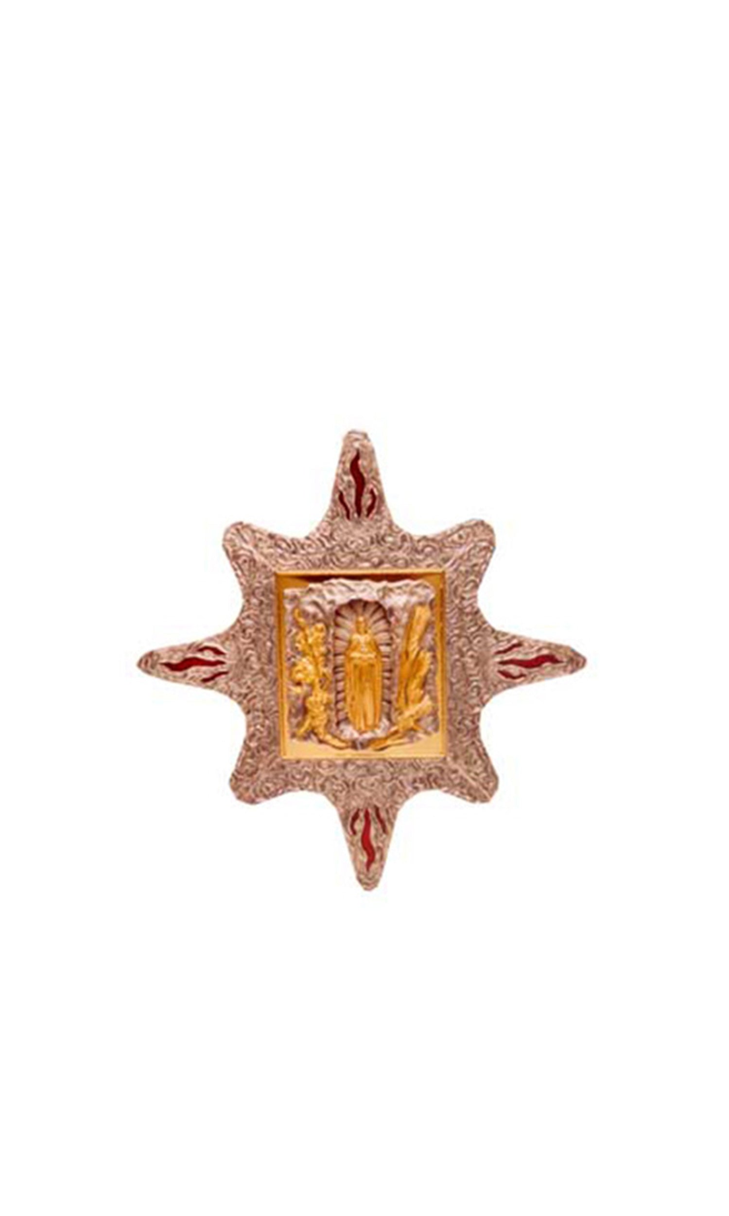 Tabernacolo moderno in Bronzo Cornice stella Inserti cremisi