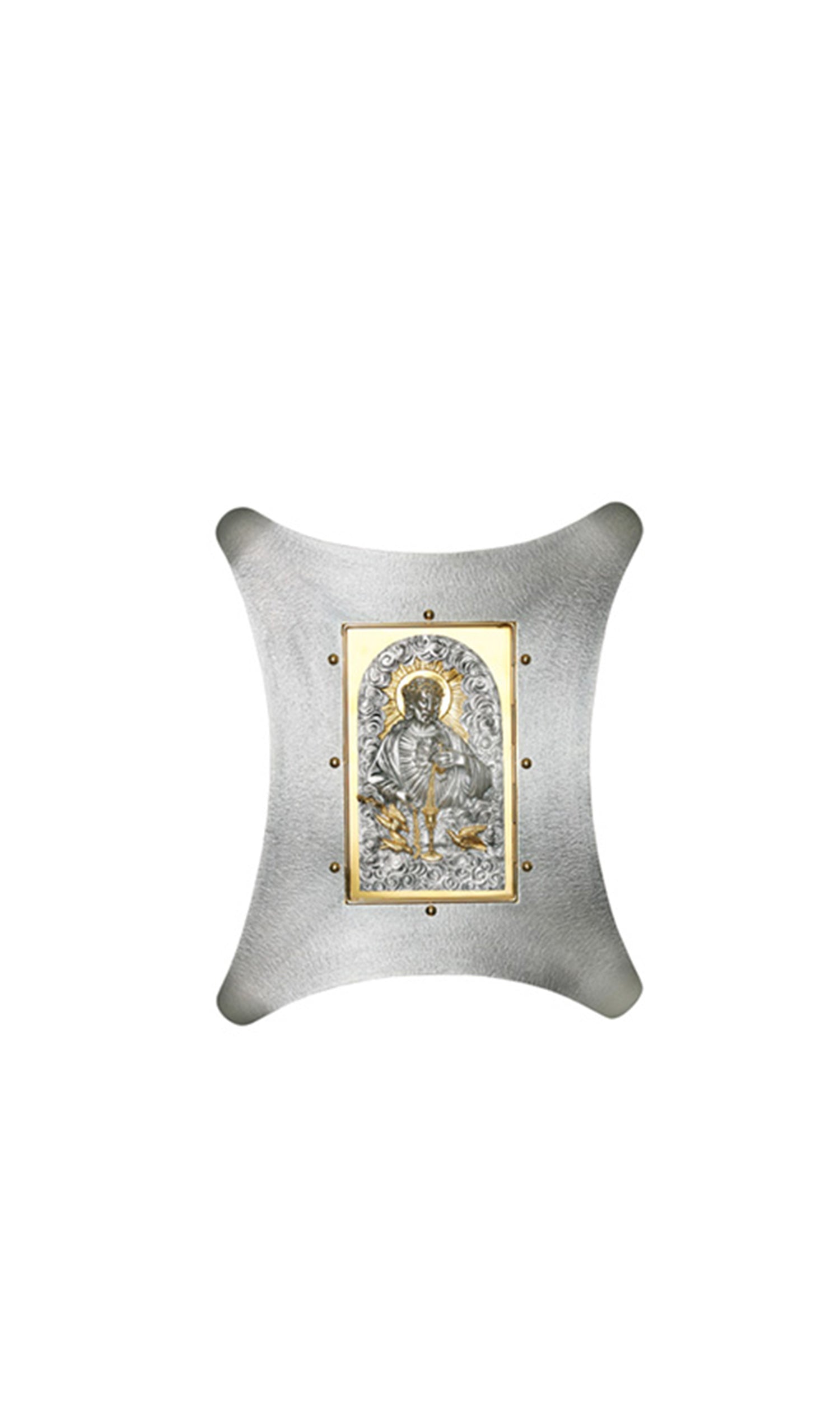Tabernacolo da incasso Cristo e colombe con cornice sagomata
