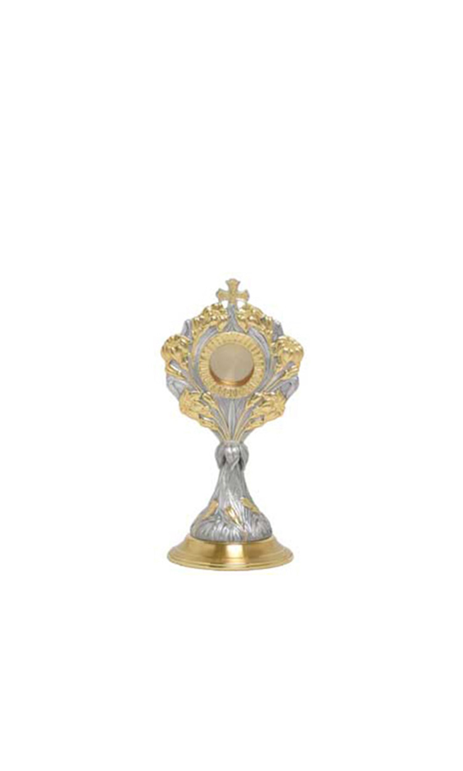 Reliquiario in Bronzo Bicolore oro e Argento Altezza 26,5 cm