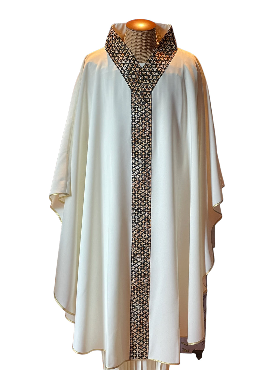 Casula con Stolone Stampato Crocette (Colori Liturgici Disponibili)
