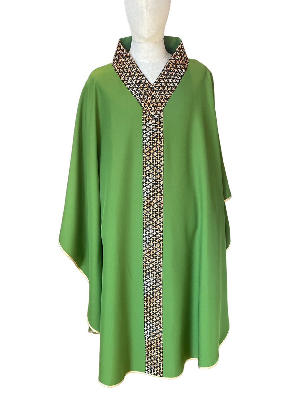 Casula con Stolone Stampato Crocette (Colori Liturgici Disponibili)