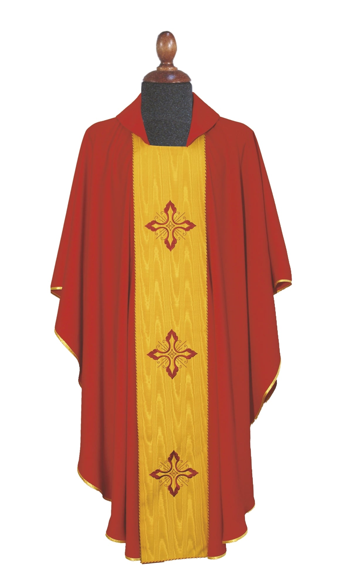 Casula per Sacerdote in Pura Lana 100% con Stolone tre Croci (Colori Disponibili)