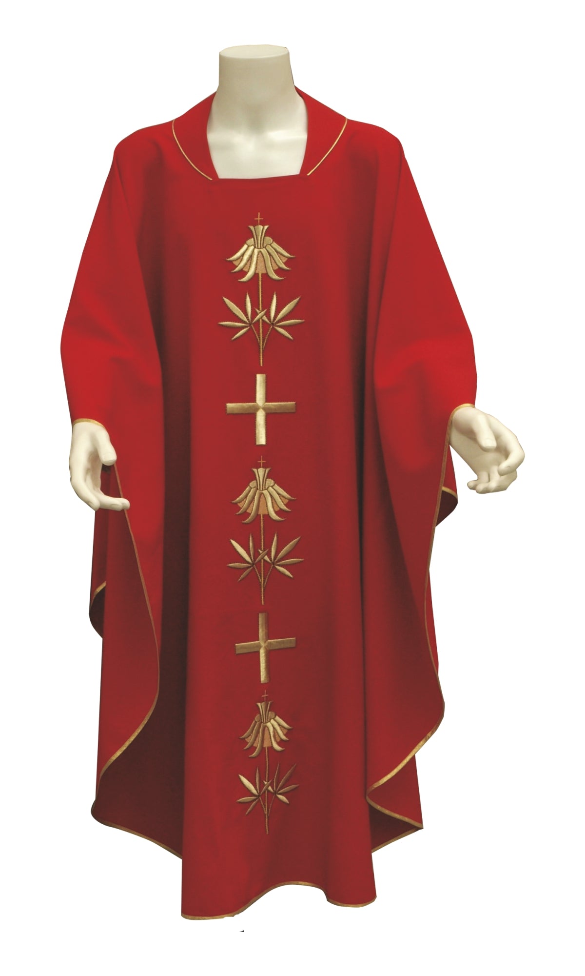 Casula Sacerdotale con Ricamo Passiflora (Colori Liturgici Disponibili)