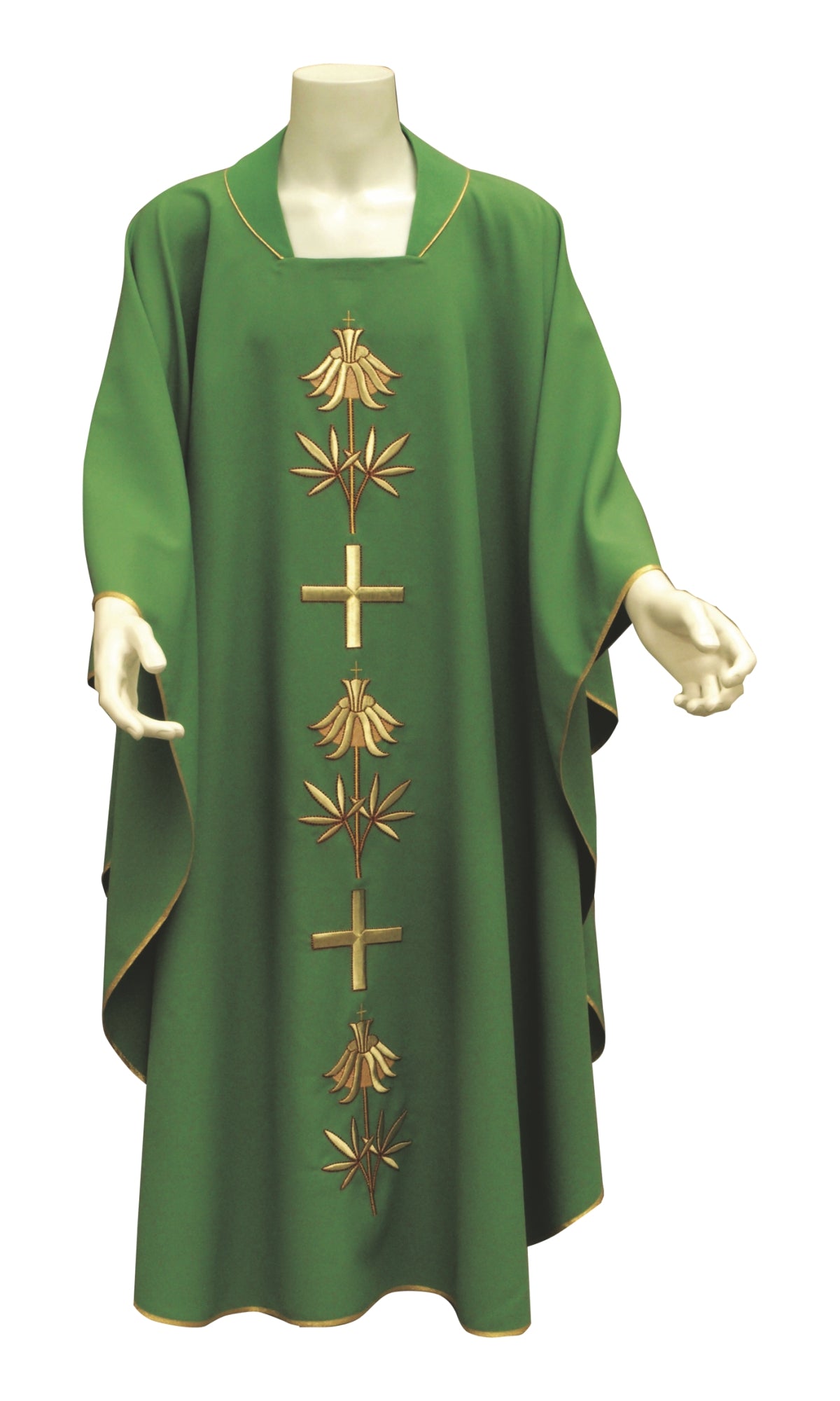 Casula Sacerdotale con Ricamo Passiflora (Colori Liturgici Disponibili)