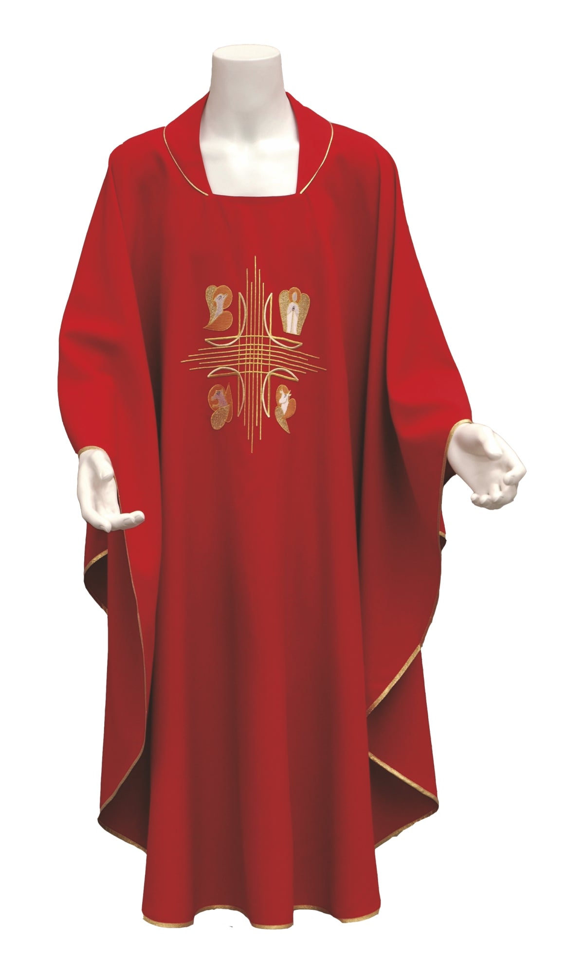 Casula Ricamo 4 Evangelisti (Colori Liturgici Disponibili)