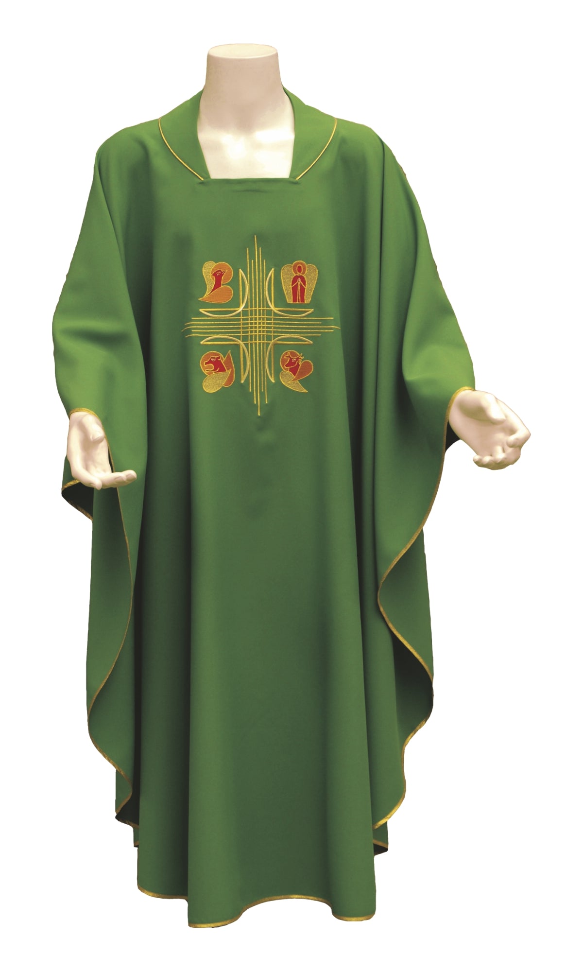 Casula Ricamo 4 Evangelisti (Colori Liturgici Disponibili)