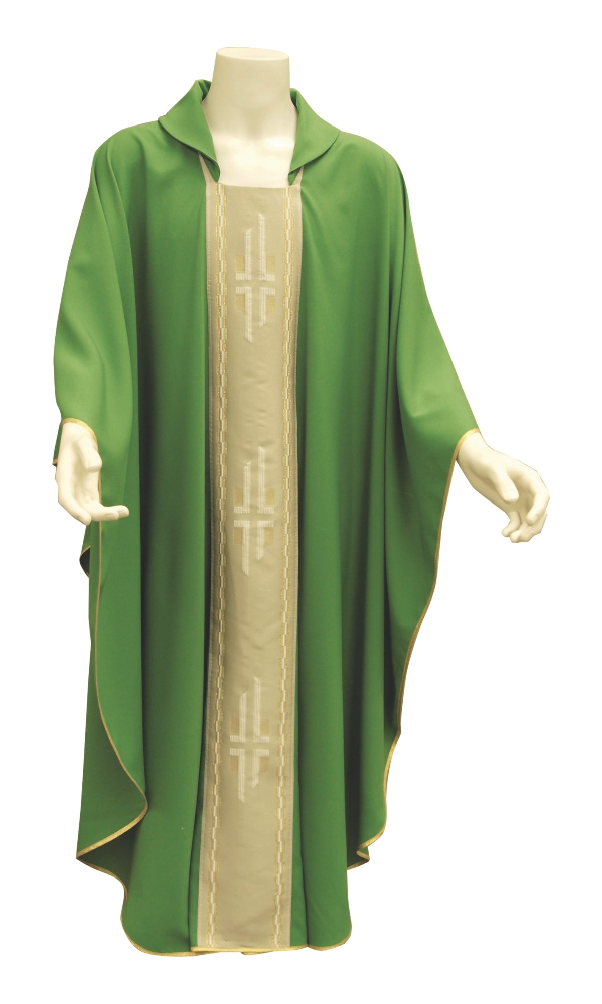 Casula per Liturgia con Stolone Decoro Croci (Colori Liturgici Disponibili)
