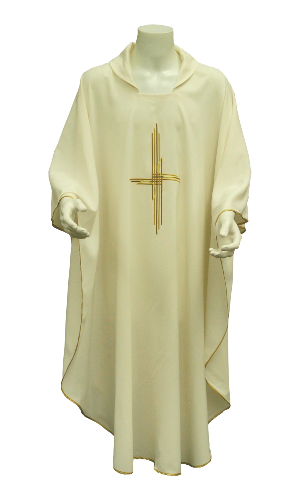 Casula con Croce Stilizzata in Tono (Colori Liturgici Disponibili)
