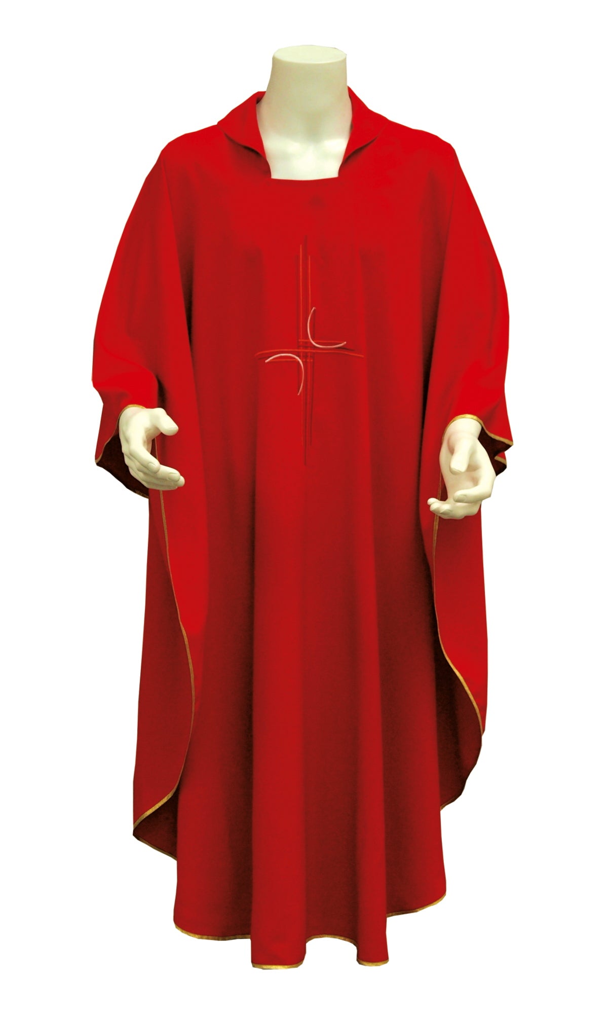 Casula con Croce Stilizzata in Tono (Colori Liturgici Disponibili)