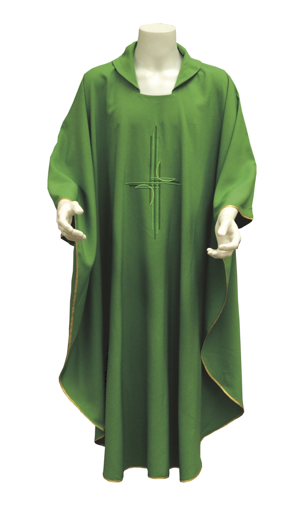 Casula con Croce Stilizzata in Tono (Colori Liturgici Disponibili)