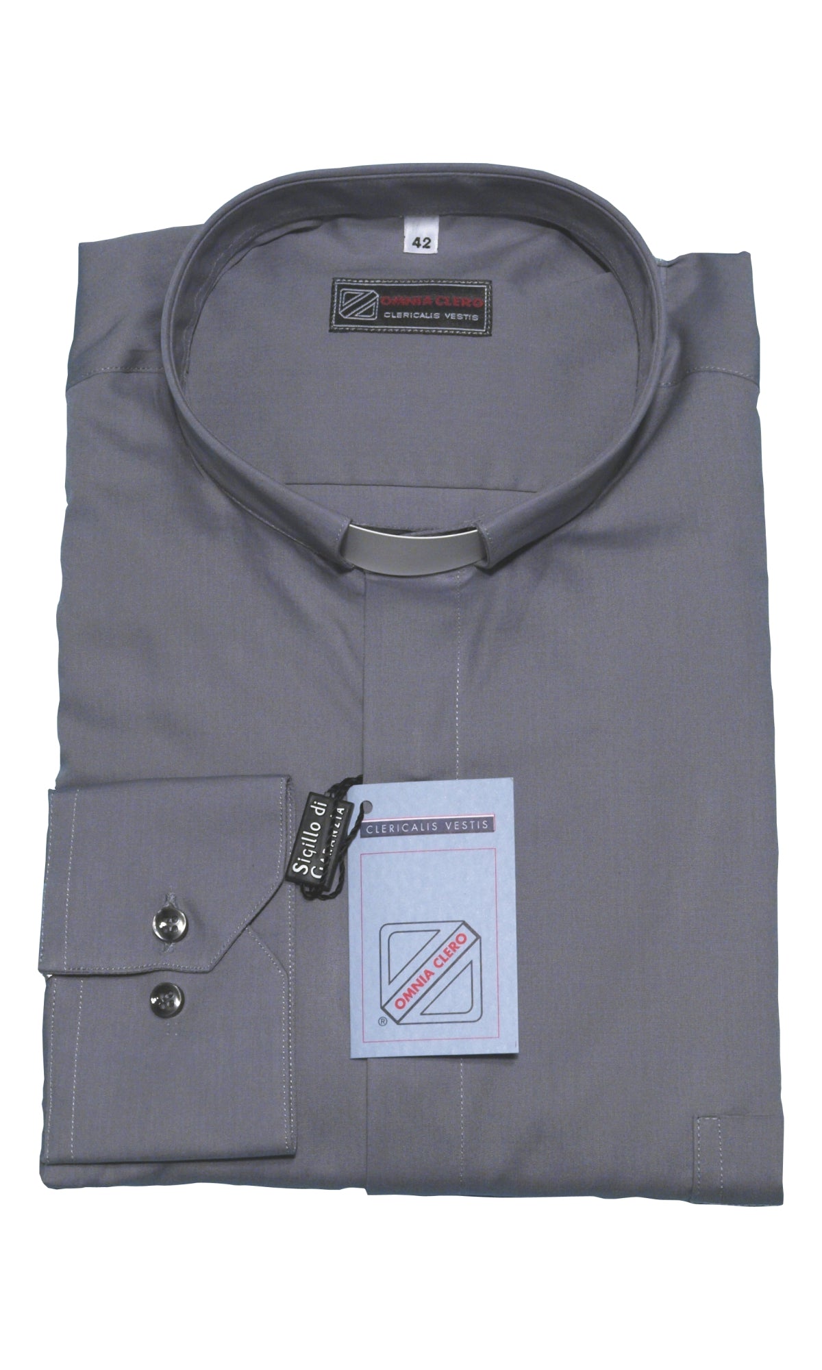 Camicia da Sacerdote Manica Lunga Collo Clergy Disponibile in 5 Colori Cotone 100%