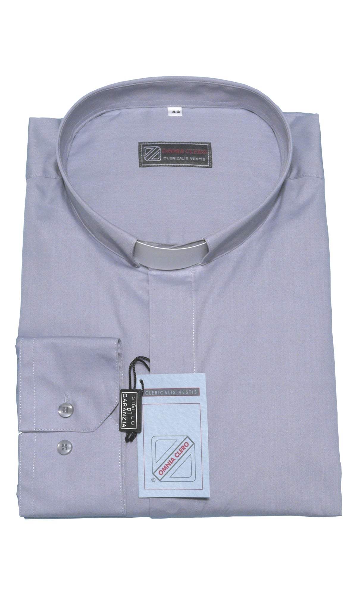 Camicia da Sacerdote Manica Lunga Collo Clergy Disponibile in 5 Colori Cotone 100%