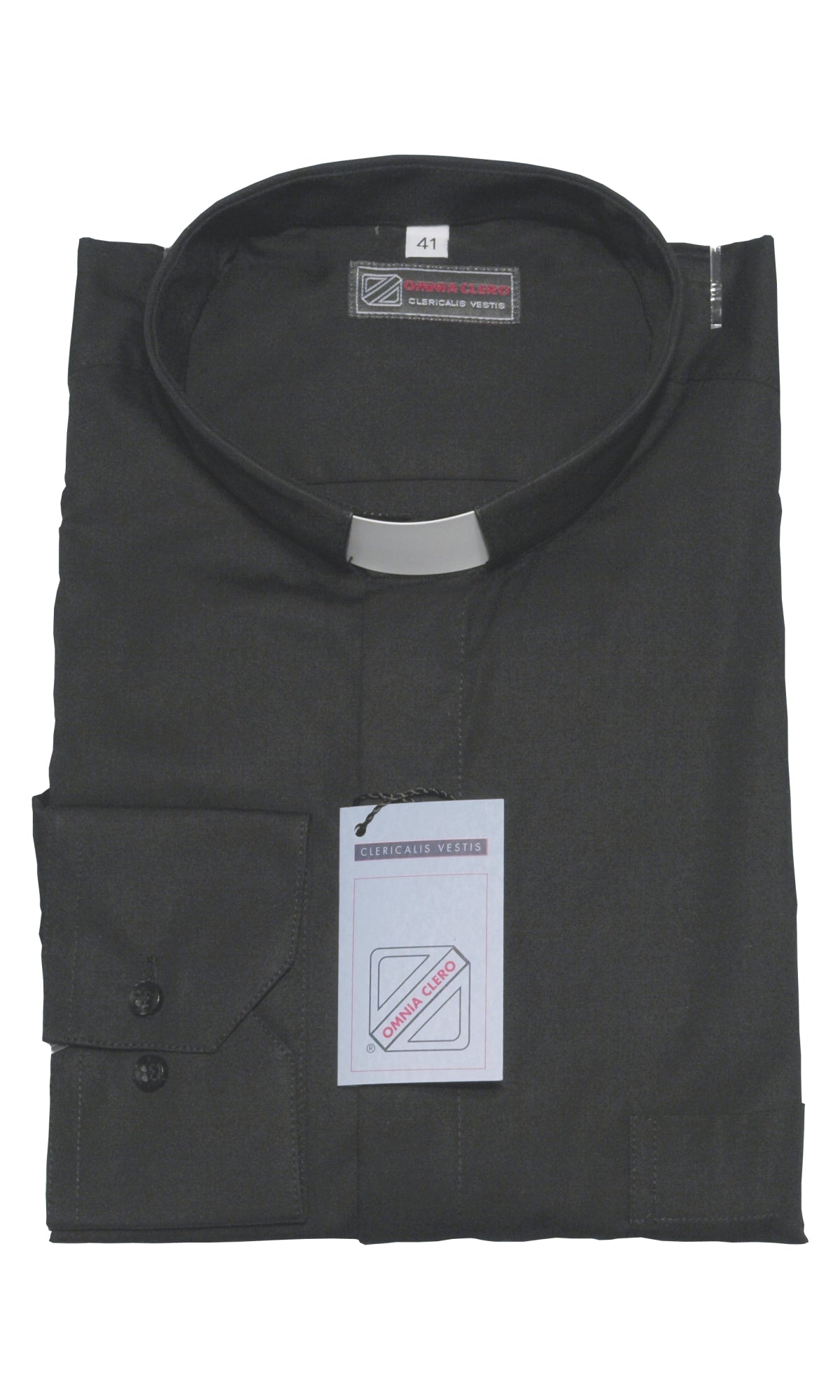 Camicia da Sacerdote Manica Lunga Collo Clergy Disponibile in 5 Colori Cotone 100%