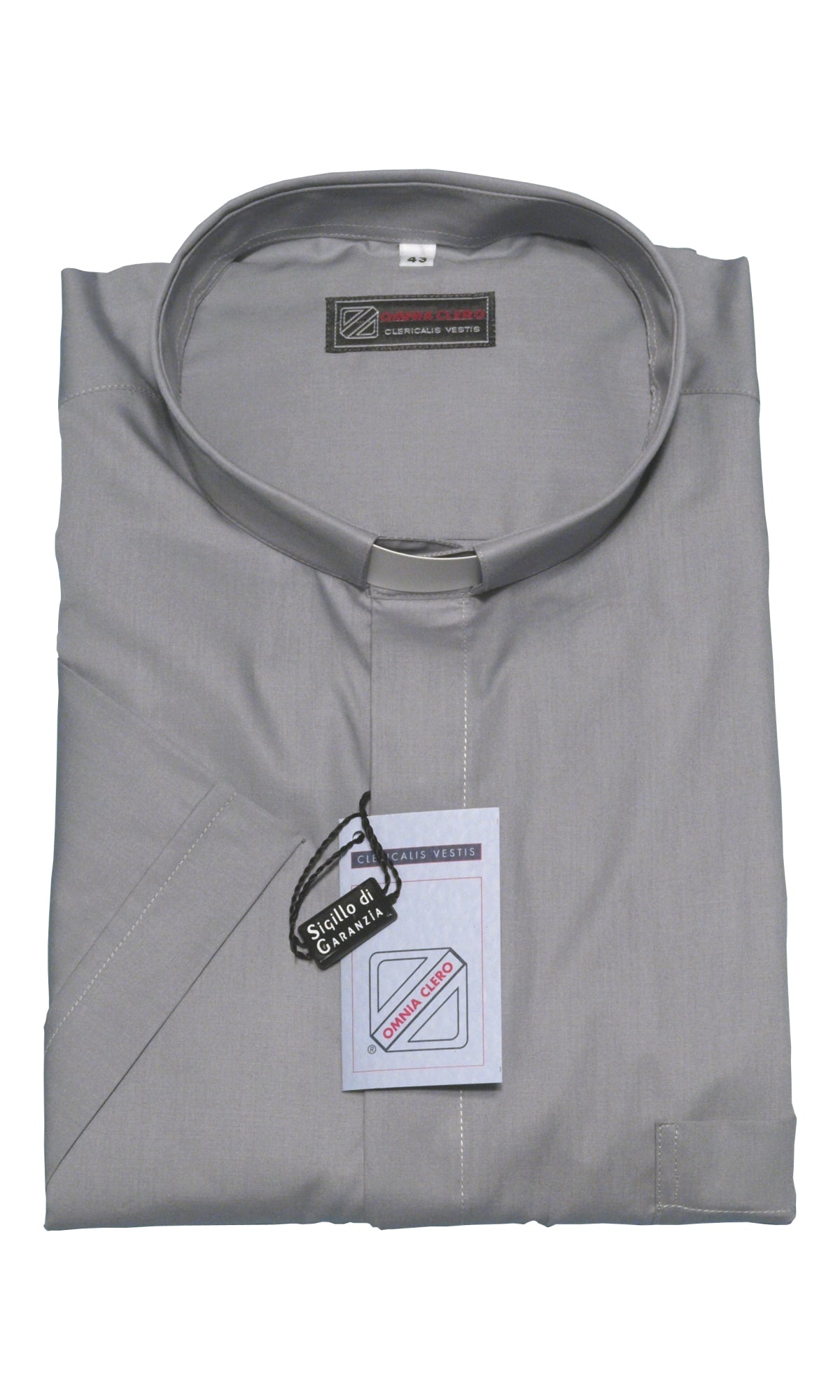 Camicia da Sacerdote Manica Corta Collo Clergy in Cotone 100% Diversi Colori