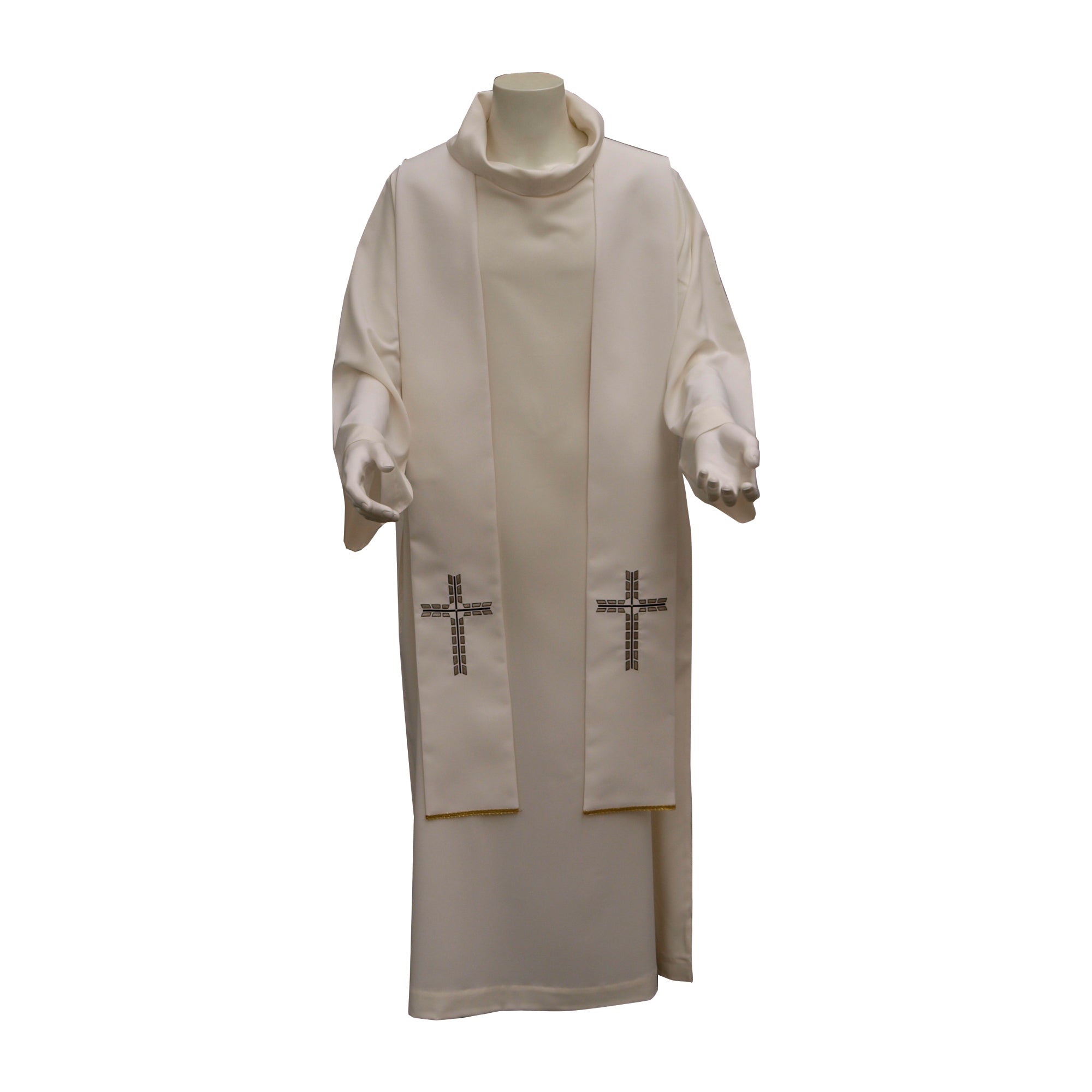 Stola per Sacerdote Ricamo Croce Spezzata (Colori Liturgici Disponibile)