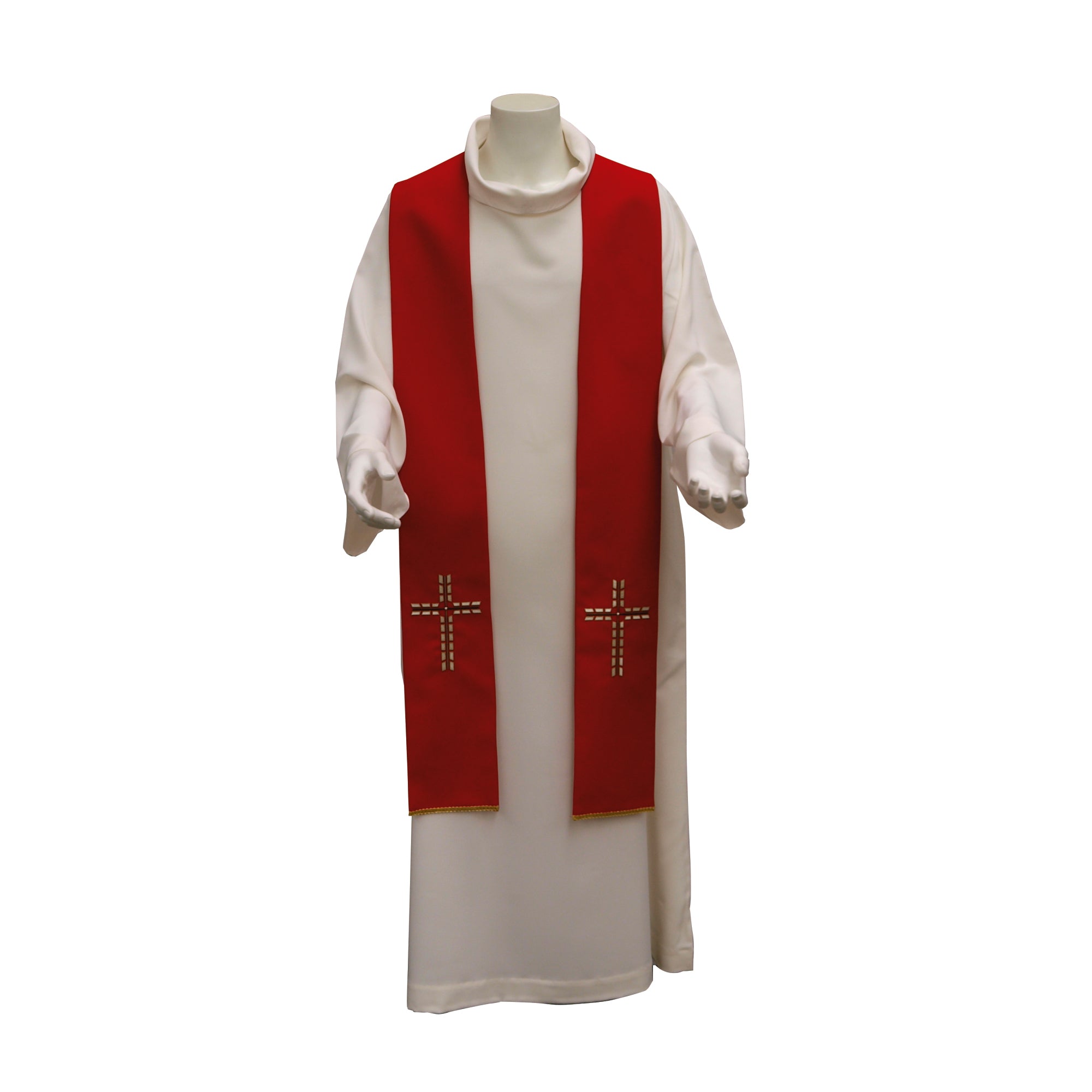 Stola per Sacerdote Ricamo Croce Spezzata (Colori Liturgici Disponibile)