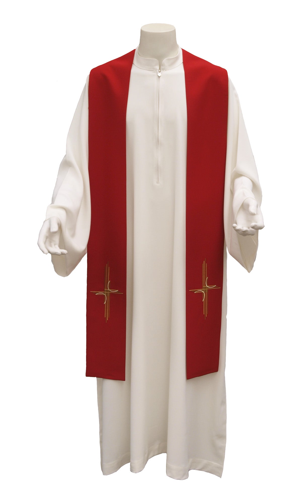 Stola Sacerdote Quattro Colori Liturgici con Croce Moderna