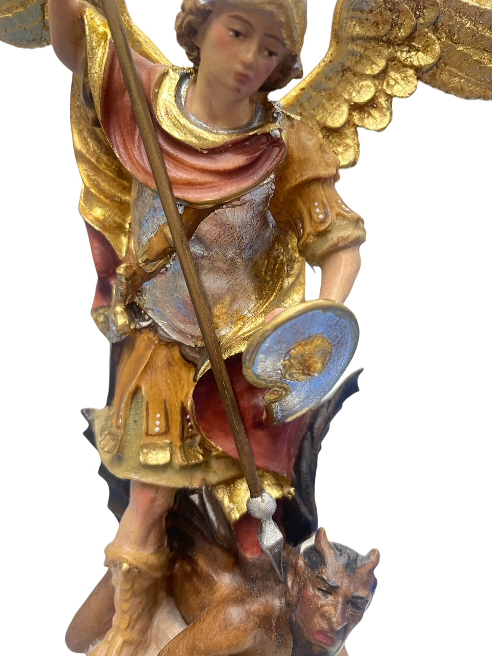Statua San Michele Arcangelo in legno