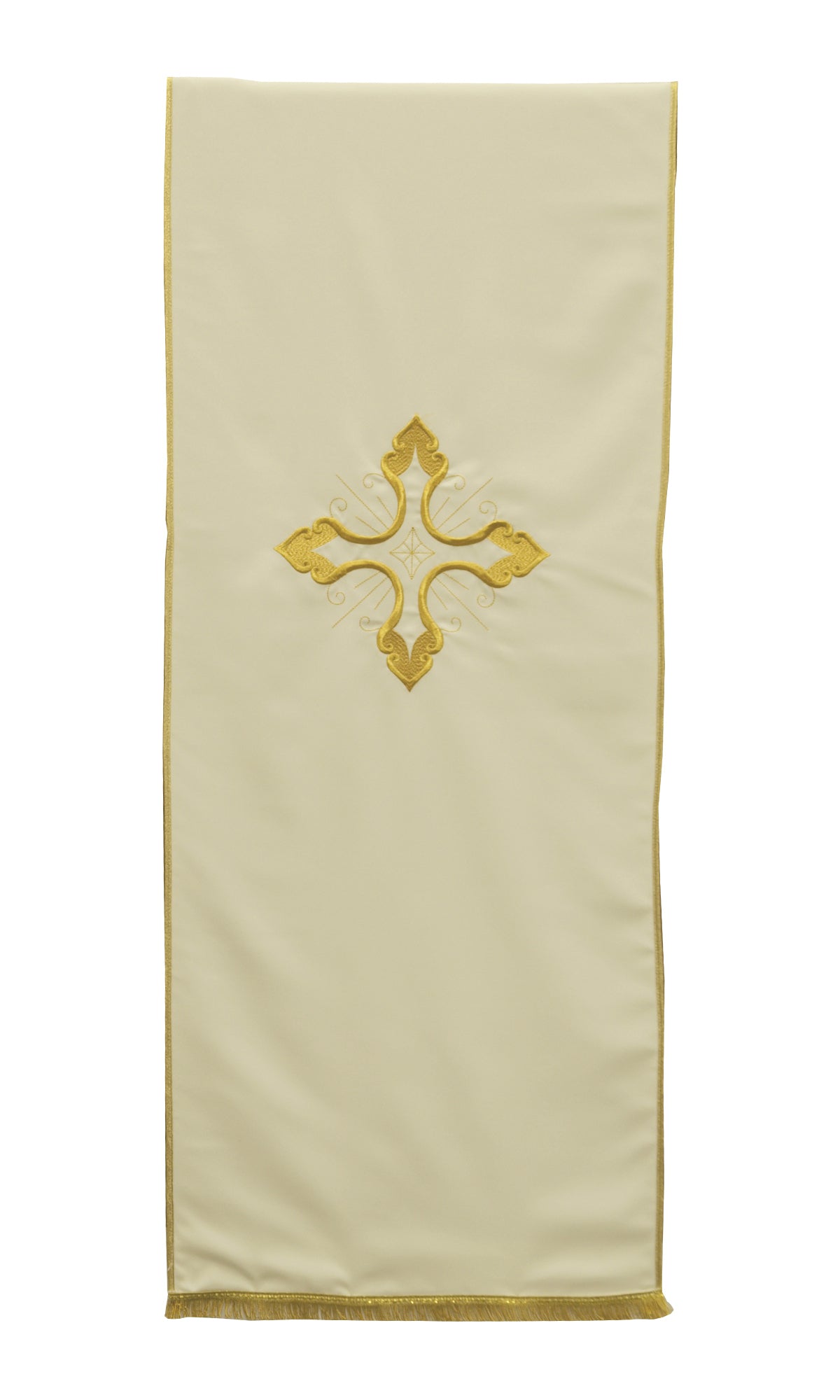 Coprileggio Liturgico Ricamo Croce e Sfrangiatura Oro (Colori Lit., Rosa, Morello)