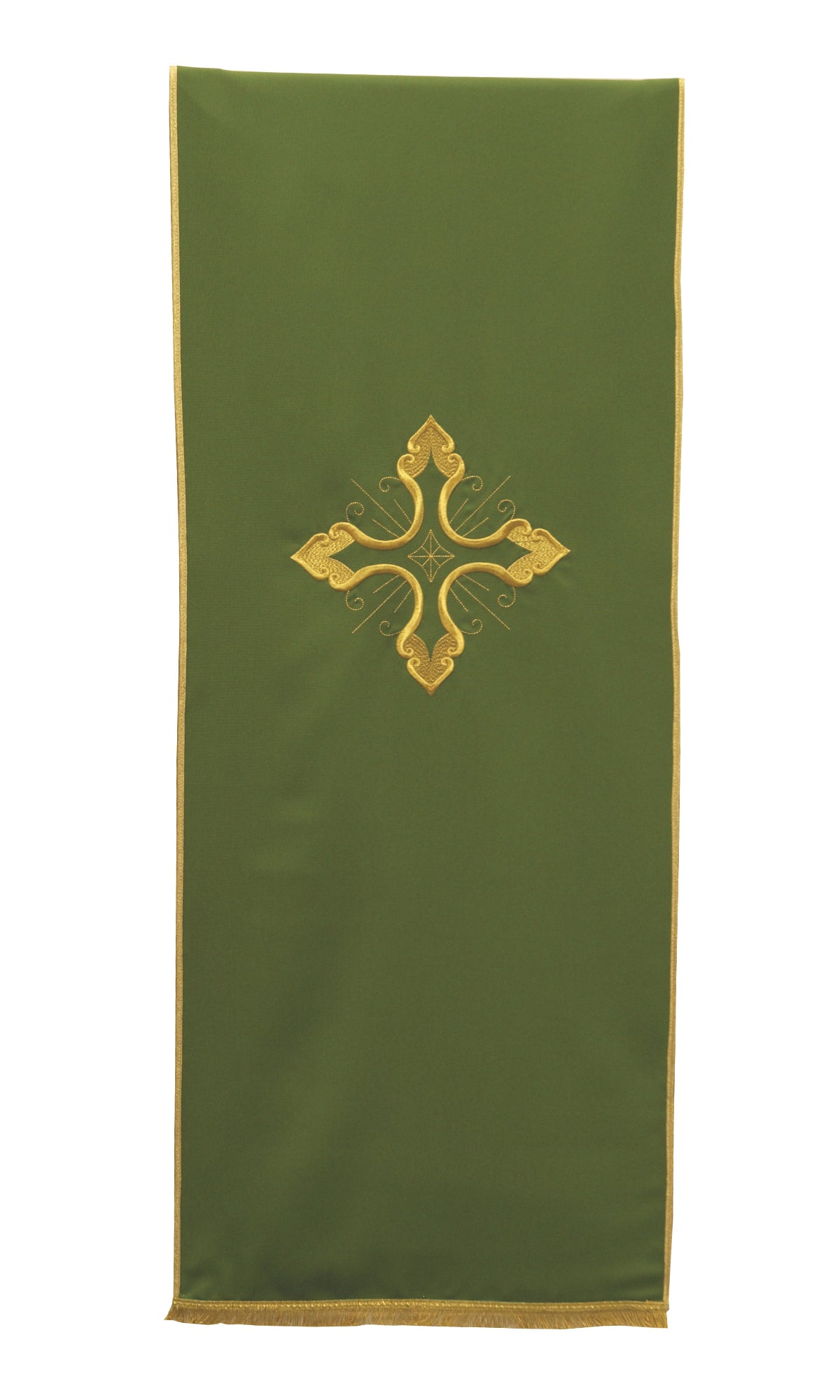 Coprileggio Liturgico Ricamo Croce e Sfrangiatura Oro (Colori Lit., Rosa, Morello)