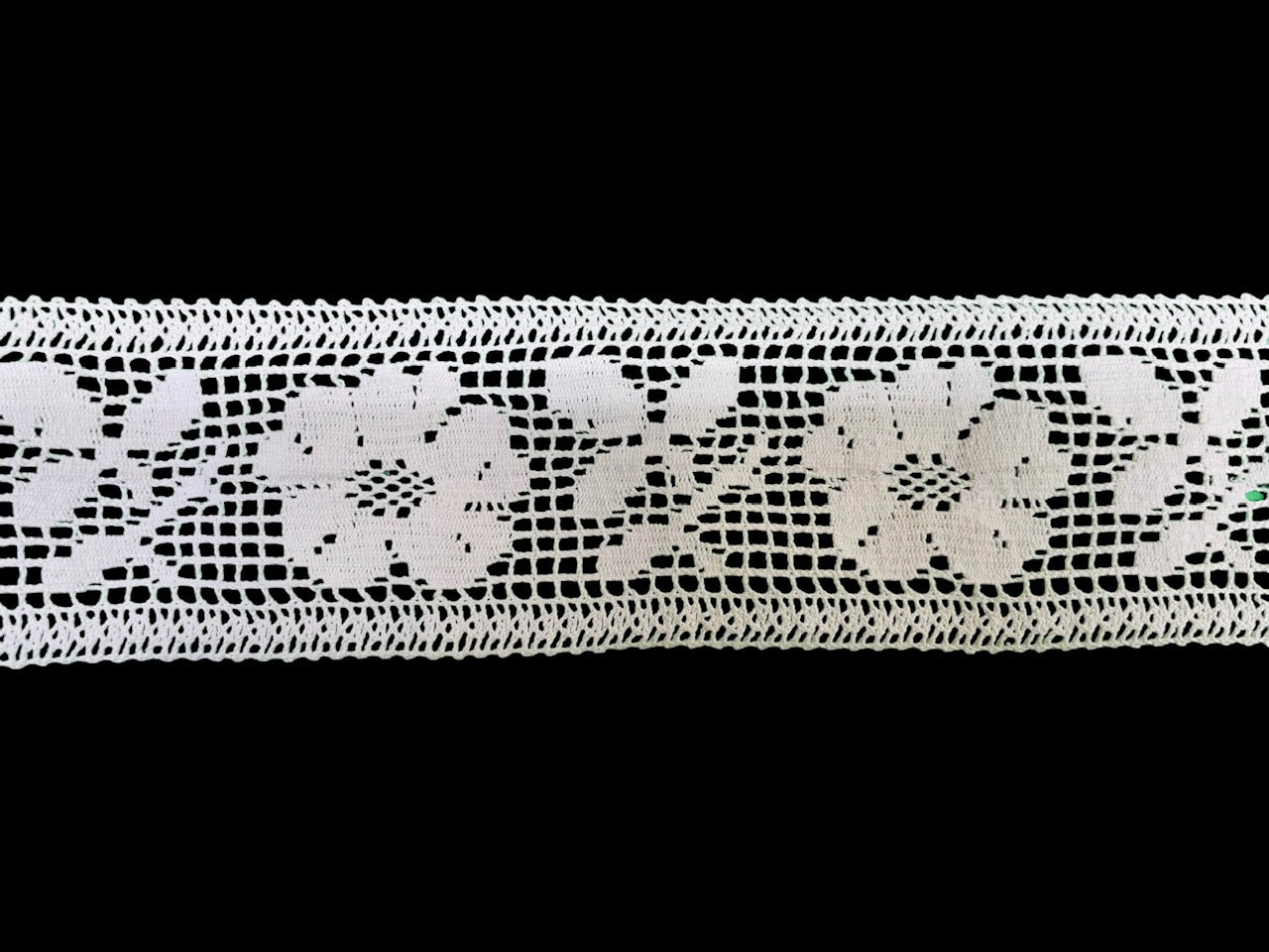 Tramezzo floreale bianco per camici liturgici o tovaglie Altezza 6 cm