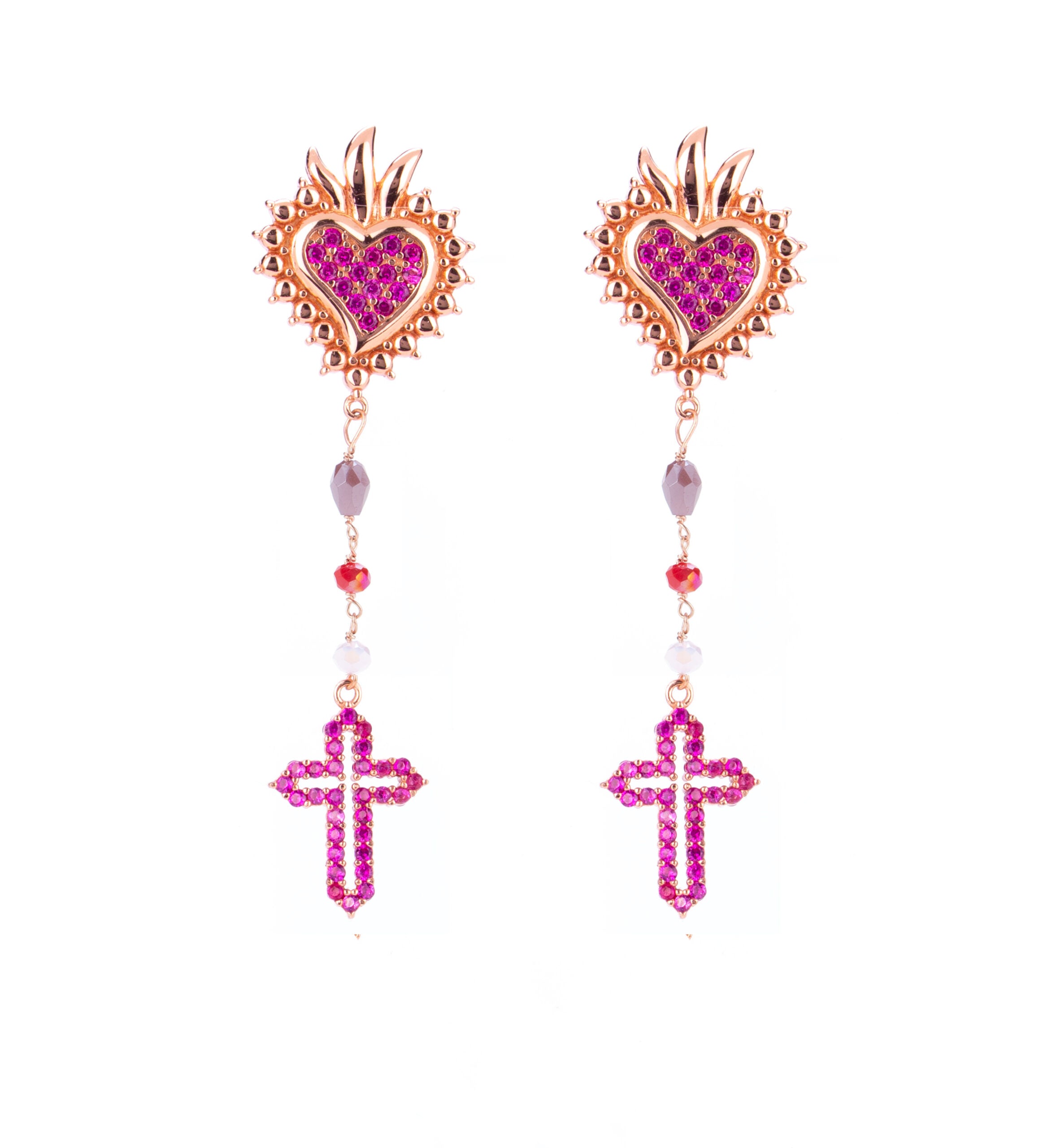Orecchini in argento 925 Sacro Cuore