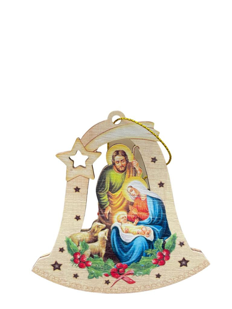 Addobbi Natalizi Natività Legno Albero di Natale  con Confezione Regalo