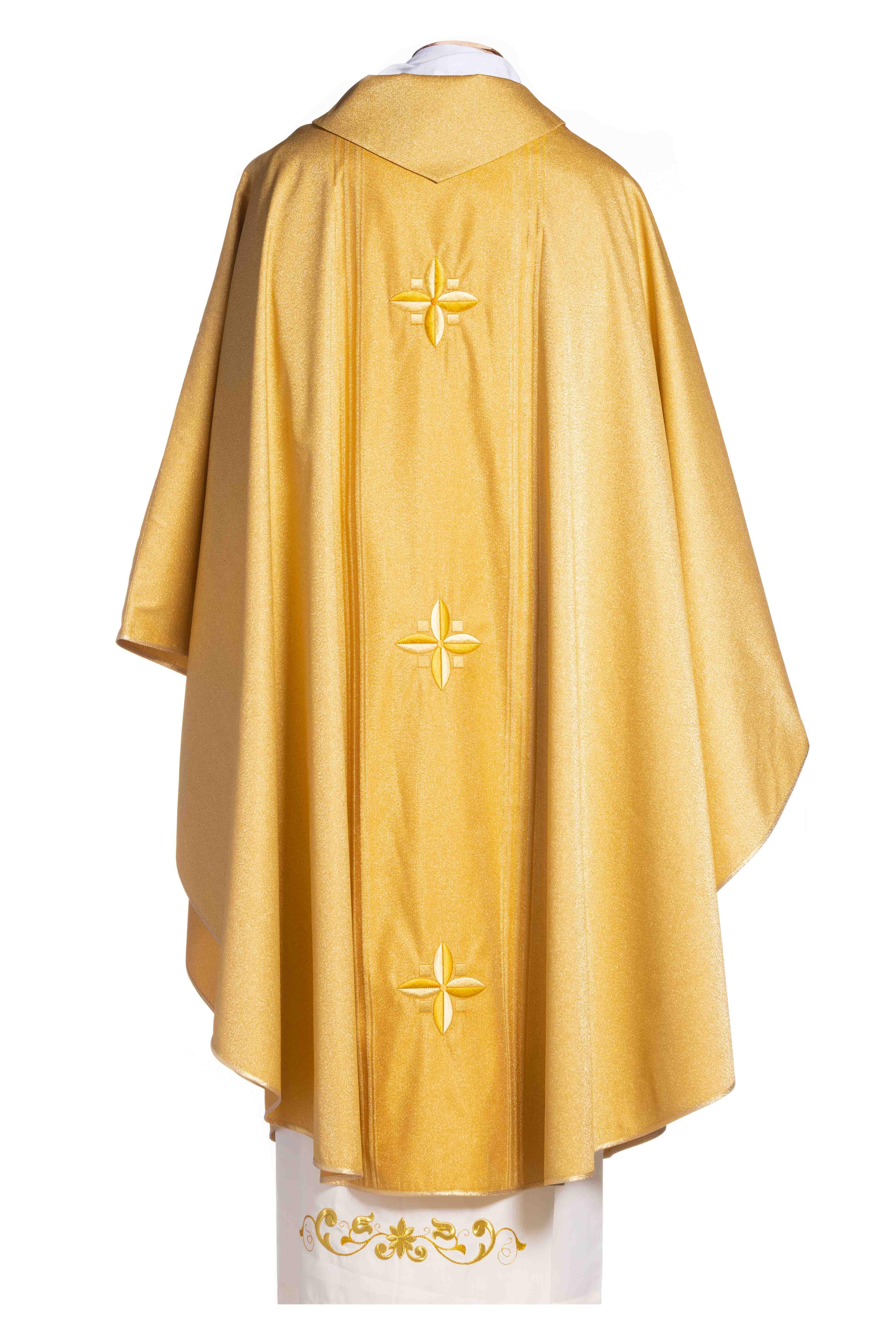 Casula Sacerdotale In Lana e Seta (Colori Liturgici e Oro Disponibili)
