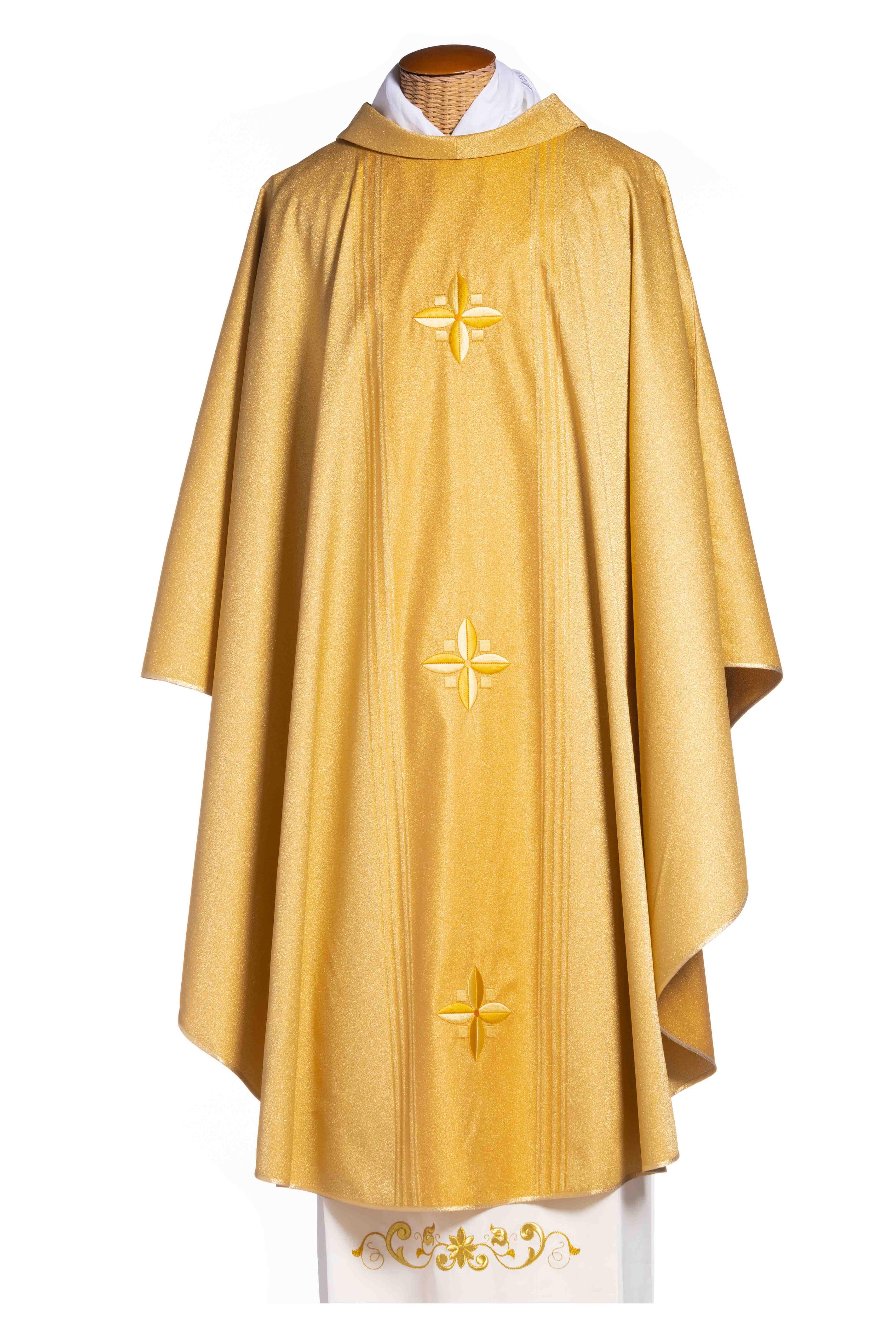 Casula Sacerdotale In Lana e Seta (Colori Liturgici e Oro Disponibili)