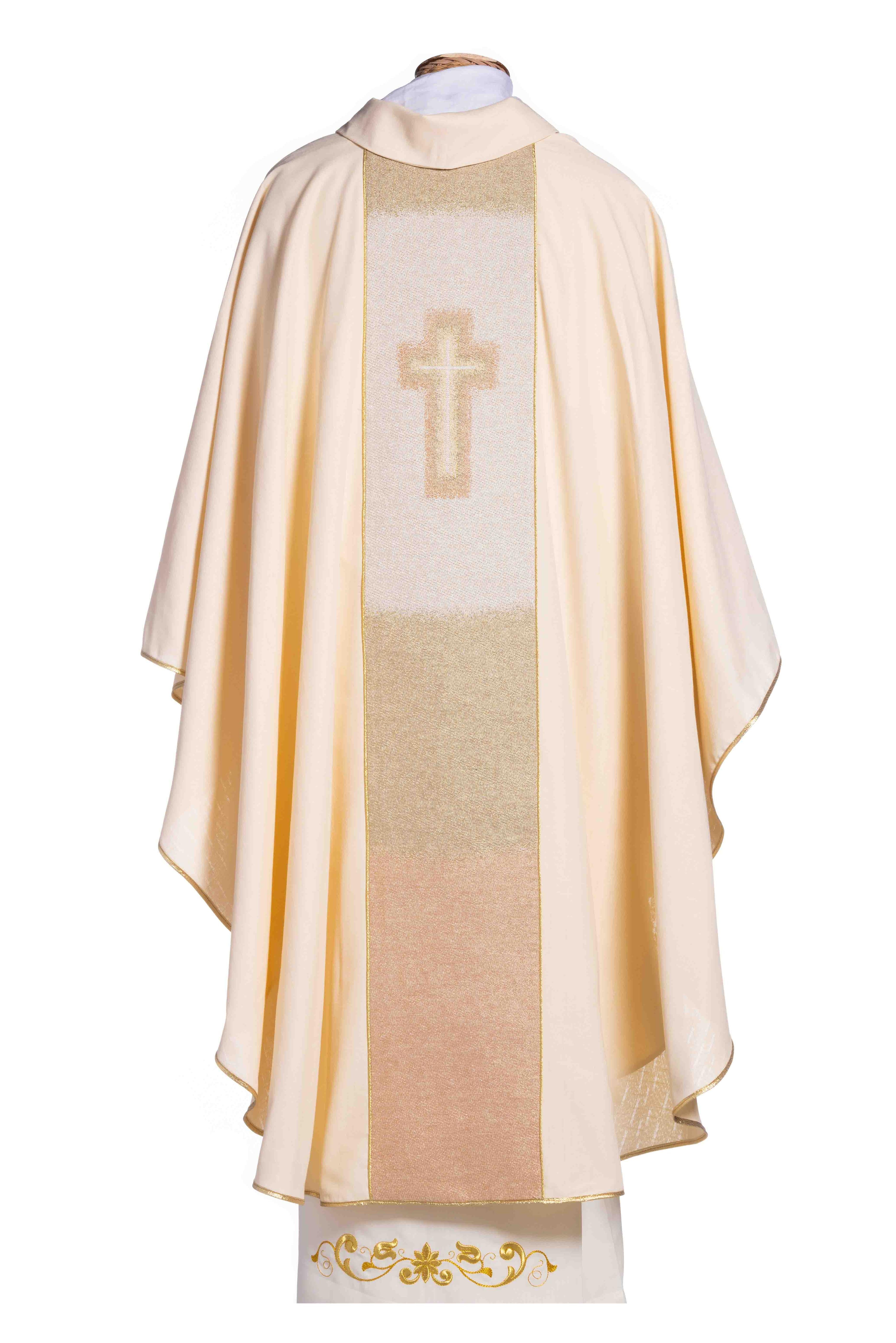 Casula in Damasco Gesù Misericordioso (Colori Liturgici,Rosa e Morello), Icona Personalizzabile