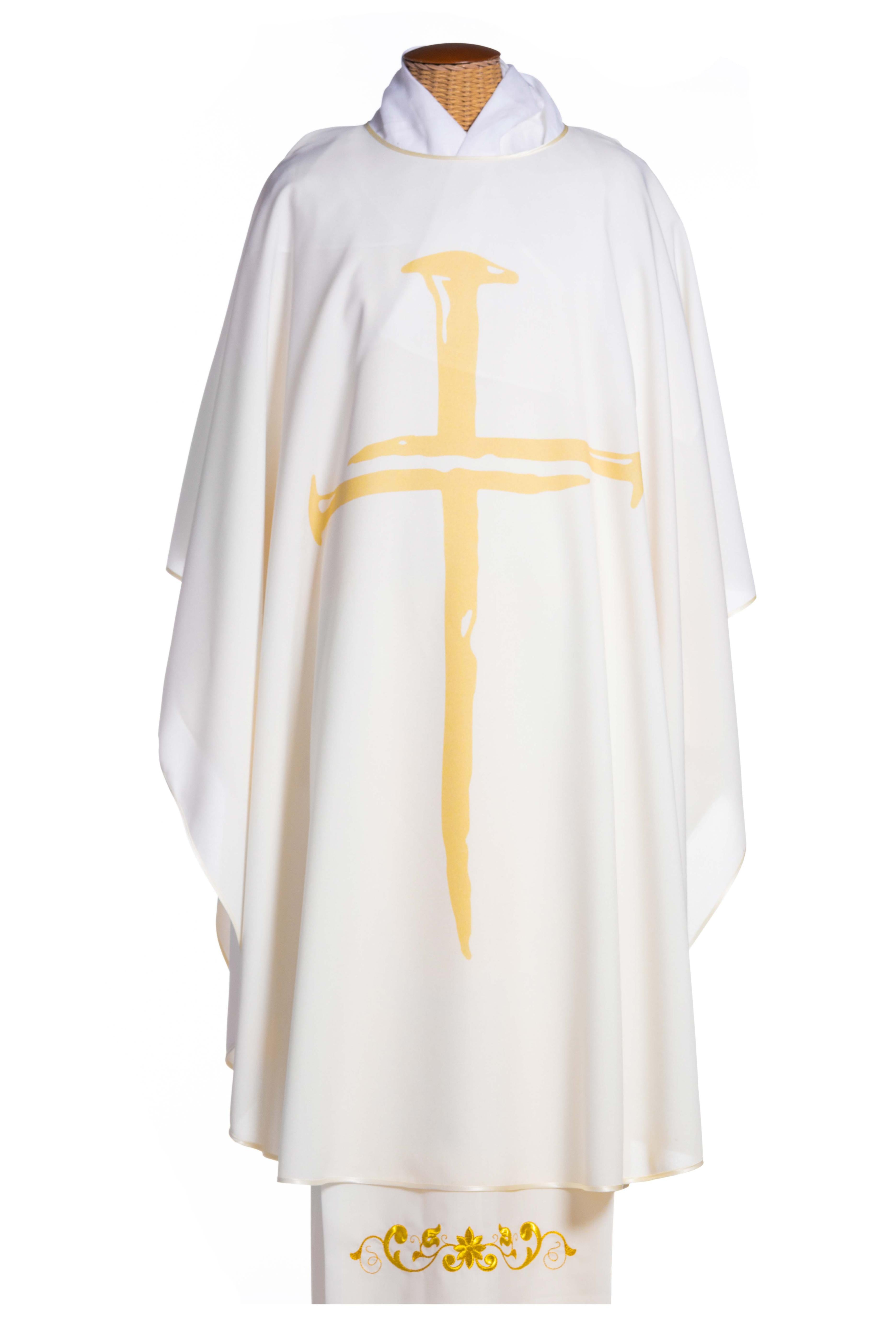 Casula Croce Chiodo Stampa Digitale (Colori Liturgici + Rosa Disponibili)