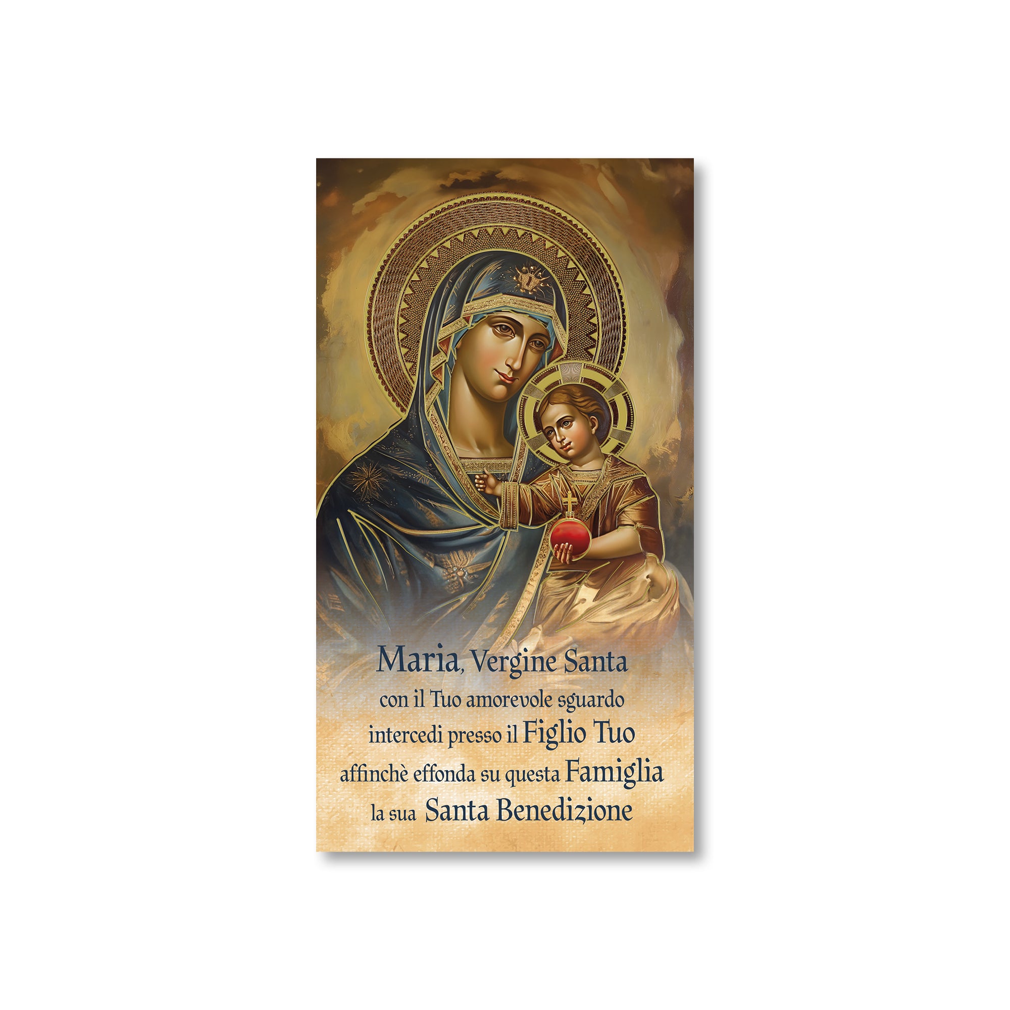Novità Cartoncino Benedizione con Maria e Gesù Bambino 100 Pezzi