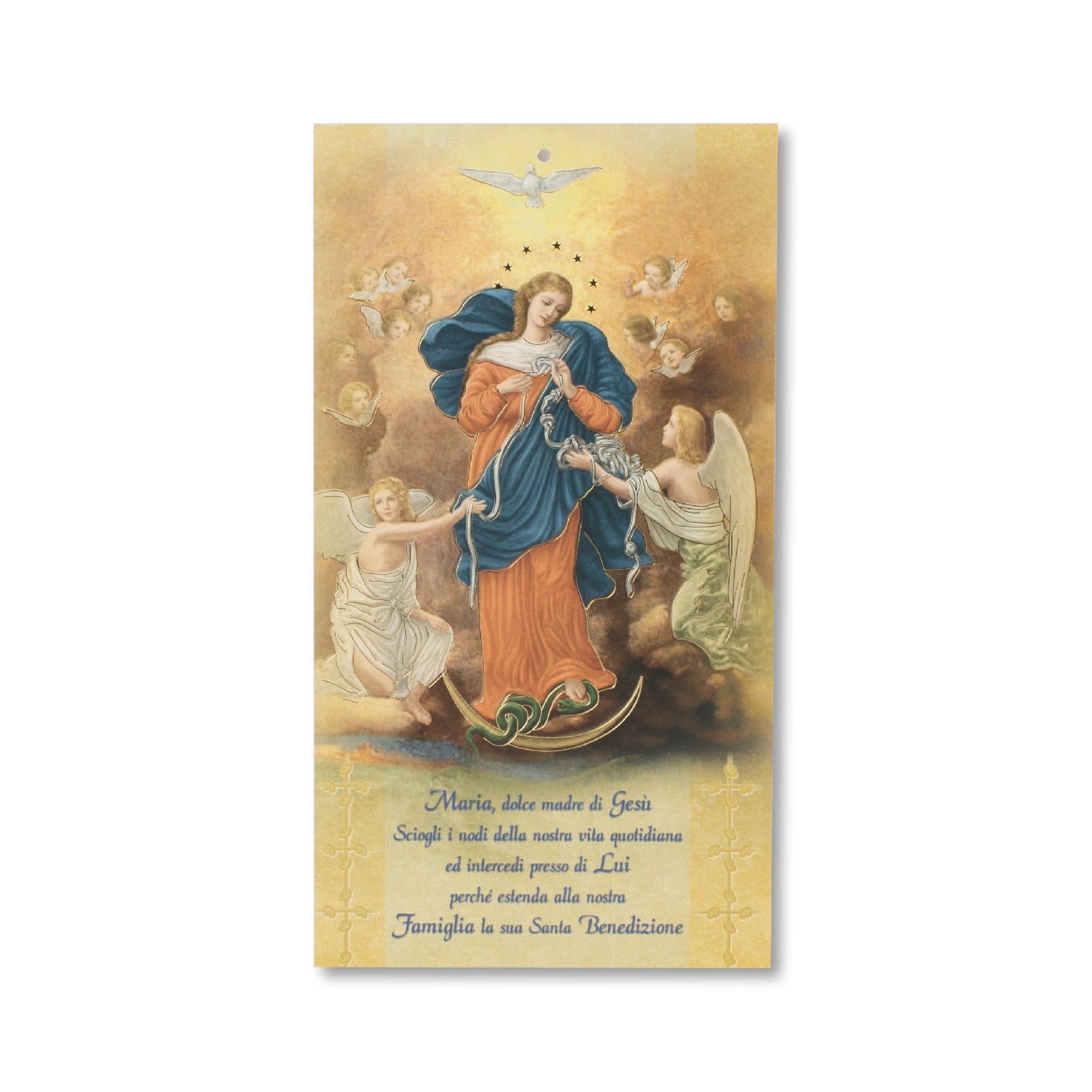 Cartoncino Benedizione con Maria e gli Angeli 100 Pezzi