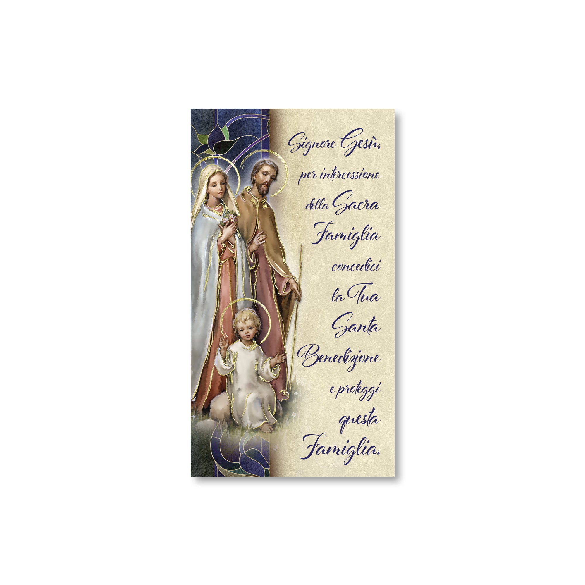 Cartoncino Benedizione con la Sacra Famiglia 100 Pezzi