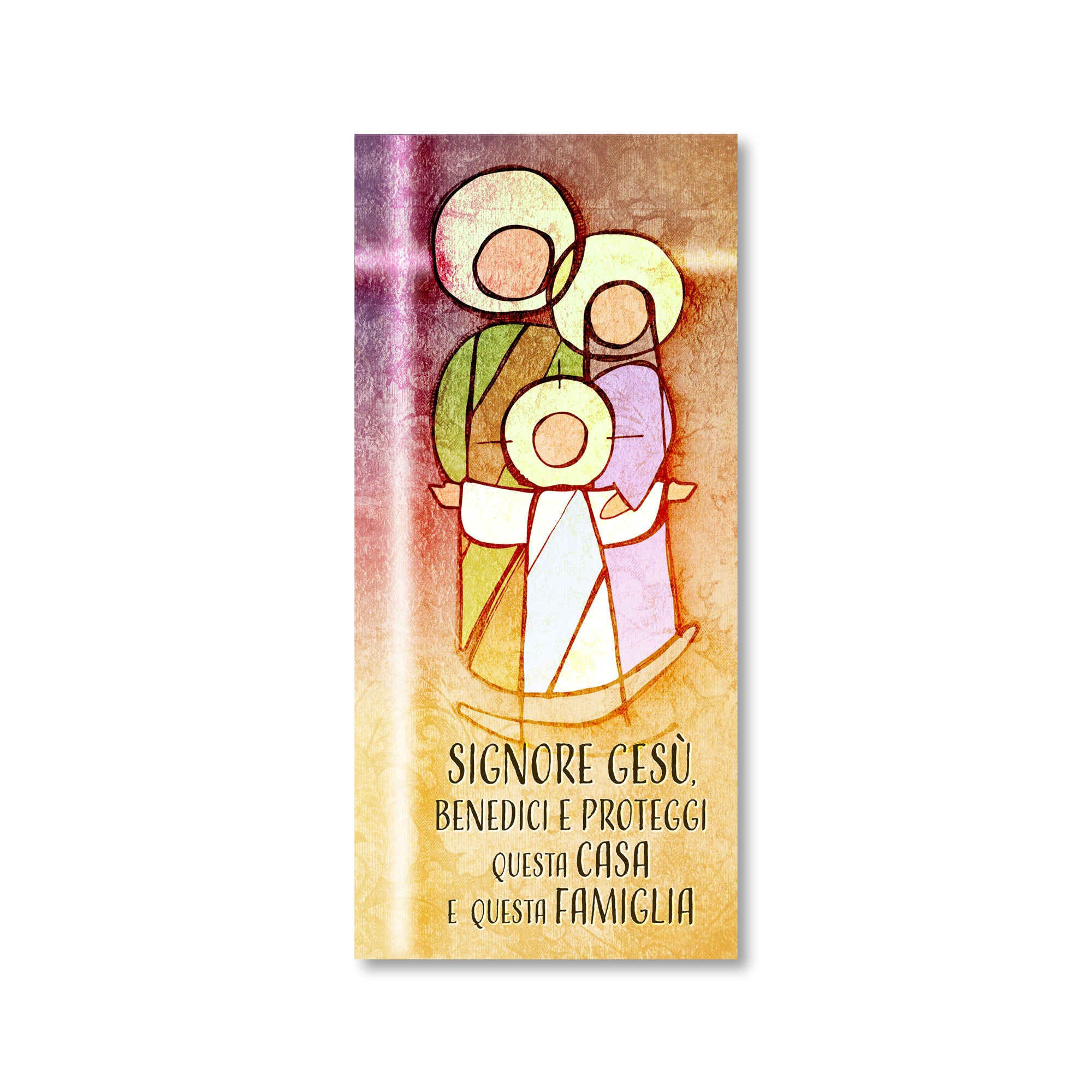 Cartoncino Benedizione con la Sacra Famiglia Stile Moderno 100 Pezzi