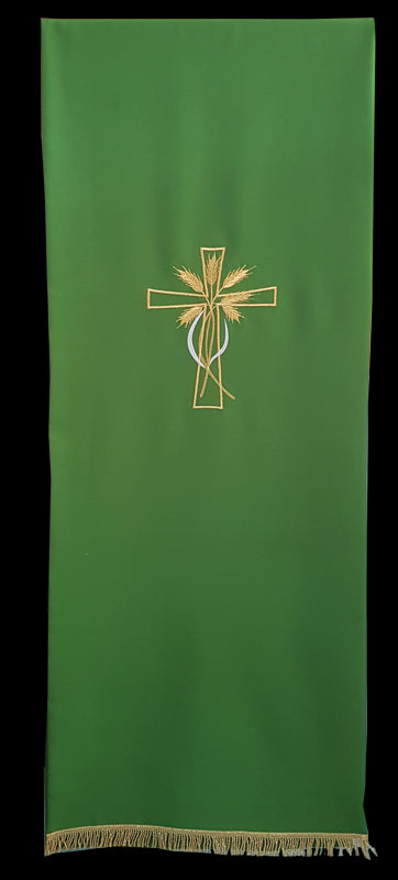 Coprileggio Liturgico con ricamo Croce e Spighe in poliestere 4 colori