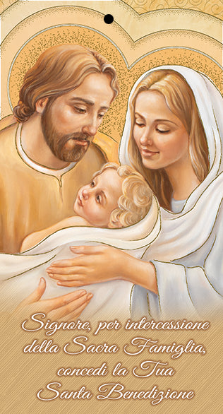 Cartoncino Benedizione Sacra Famiglia 100 Pezzi